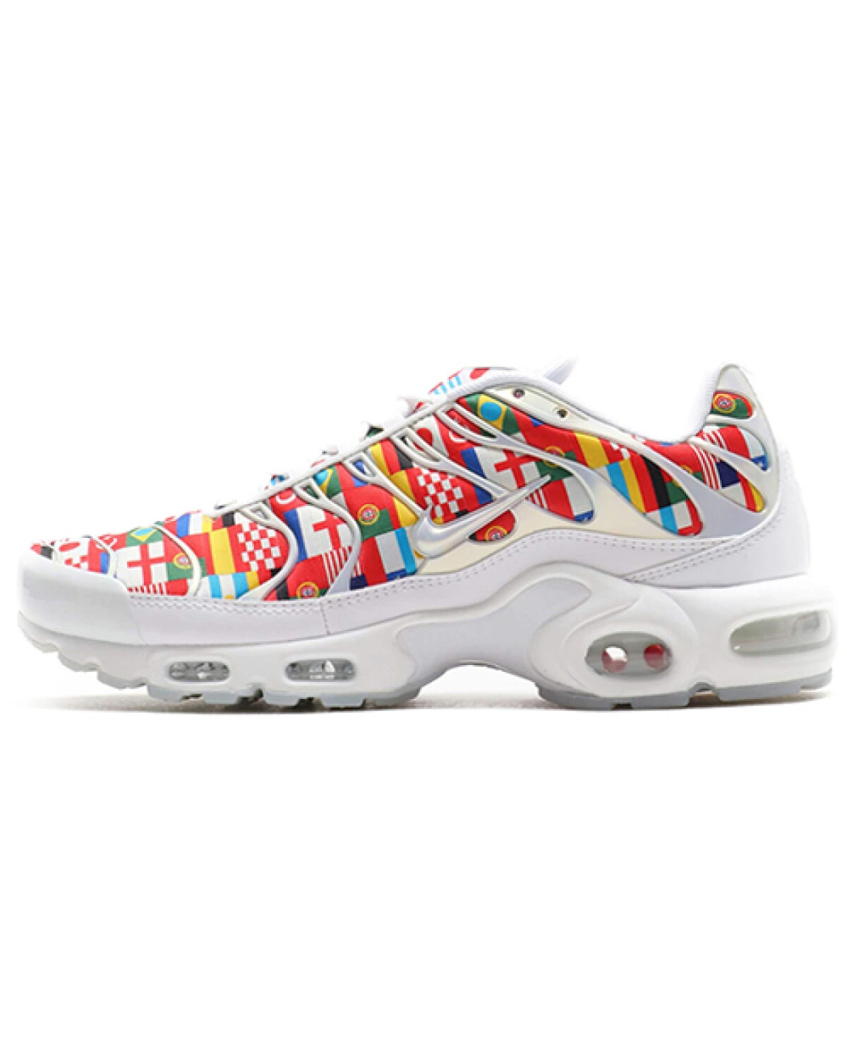 Nike Air Max Plus унисекс кроссовки беговые белые из кожи картинка