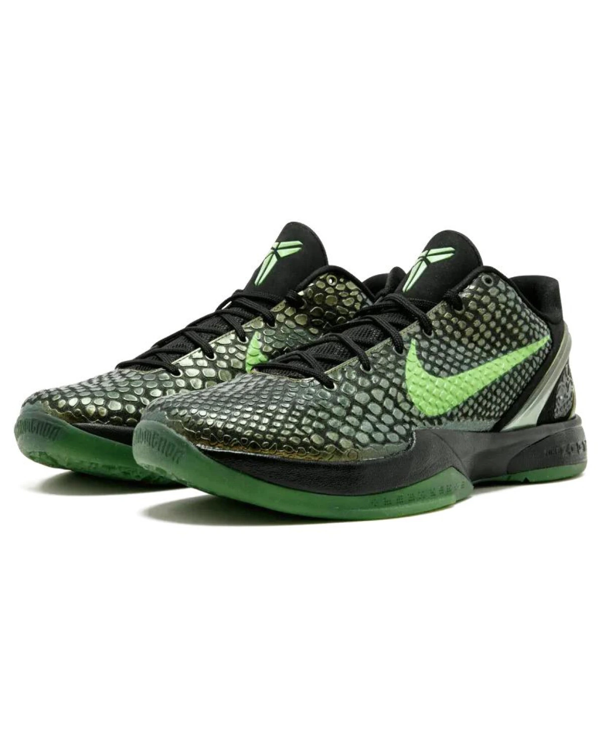 Nike Zoom Kobe 6 мужские баскетбольные кроссовки противоскользящие легкие черно-золото-зеленые картинка