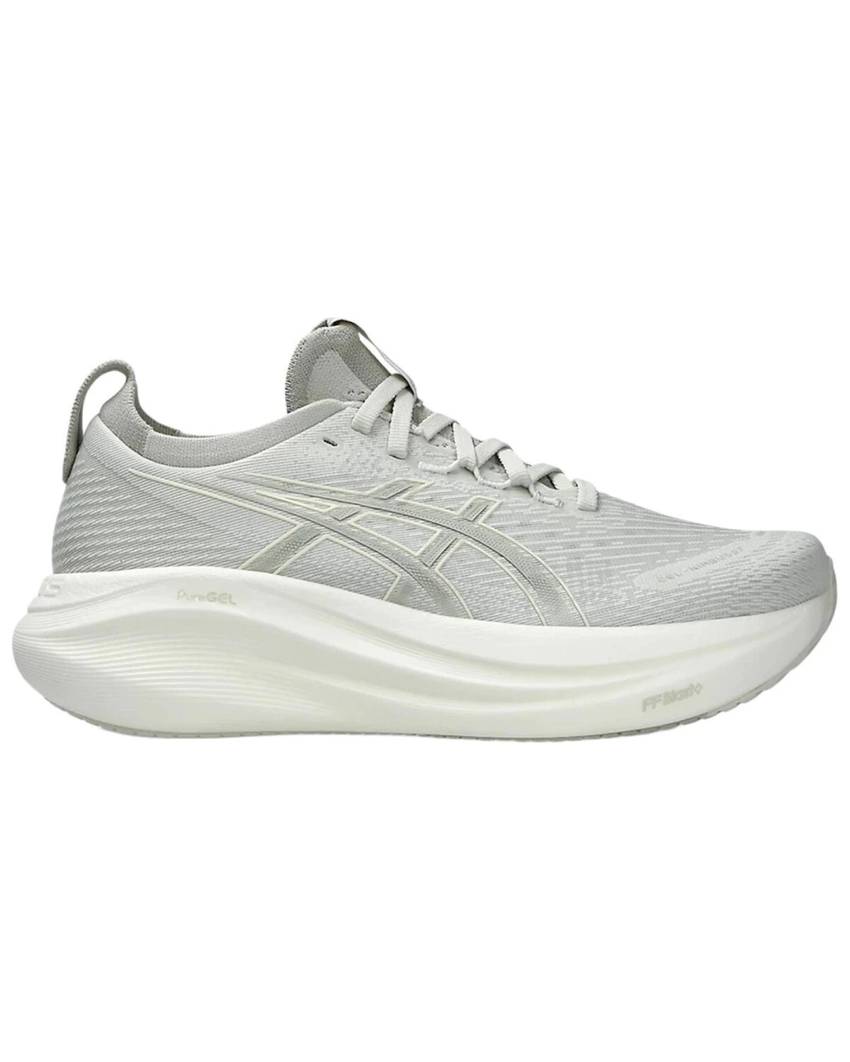 Asics Gel-Nimbus 27 женские кроссовки для бега серо-белые картинка