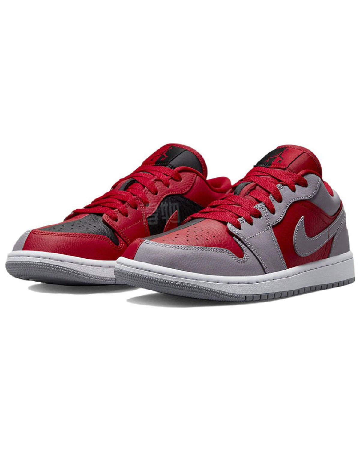 Jordan Air Jordan 1 low se "split" женские кроссовки красно-серые кожаные картинка