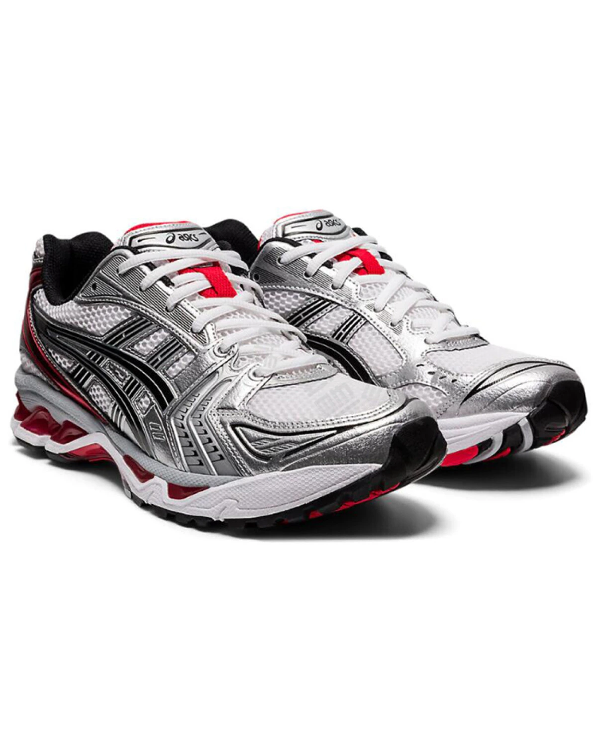 Asics Gel-Kayano 14 унисекс кроссовки для бега с амортизацией бело-красные картинка
