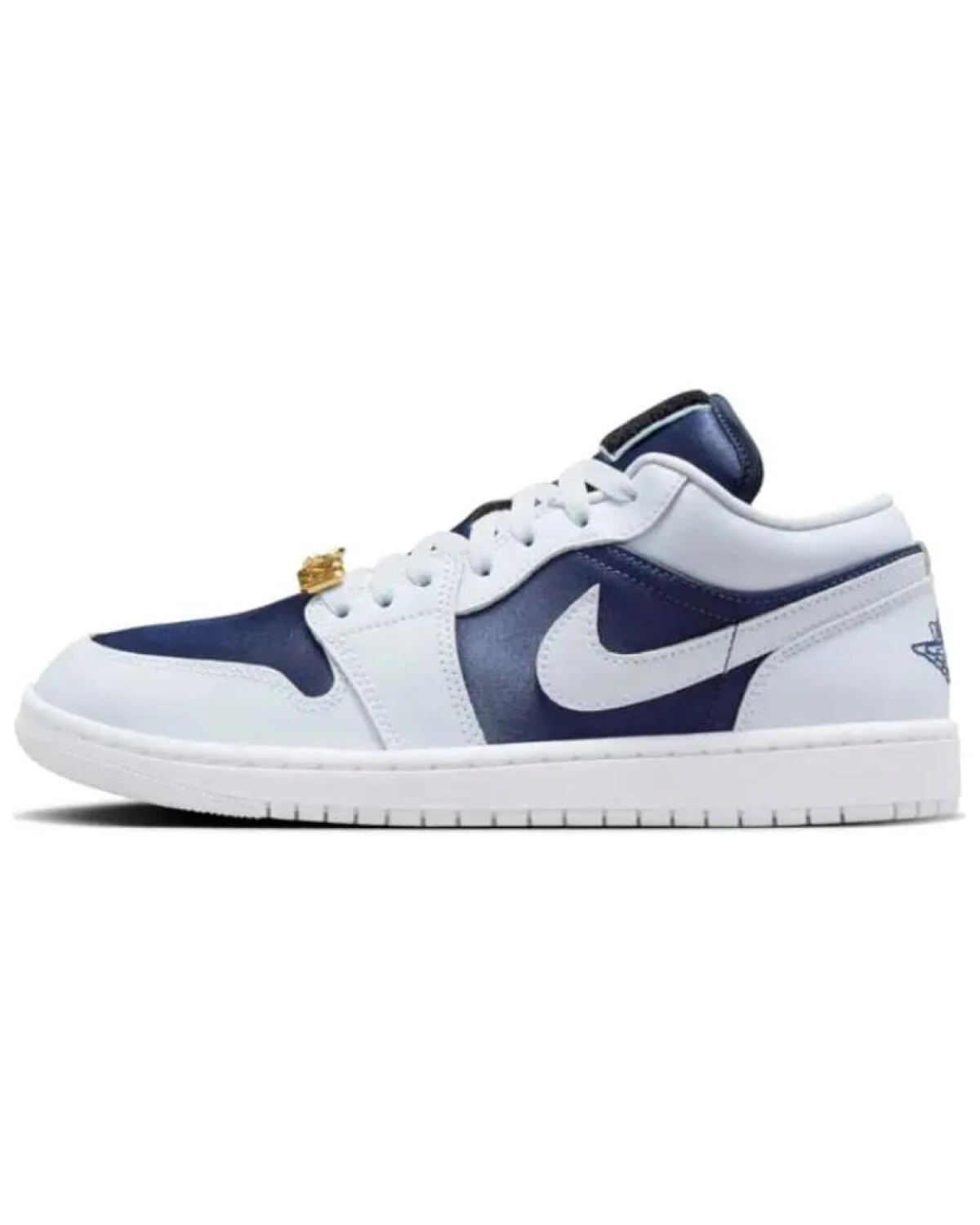 Jordan Air Jordan 1 Low 'Football Grey/Midnight Navy' женские кроссовки бело-синие картинка