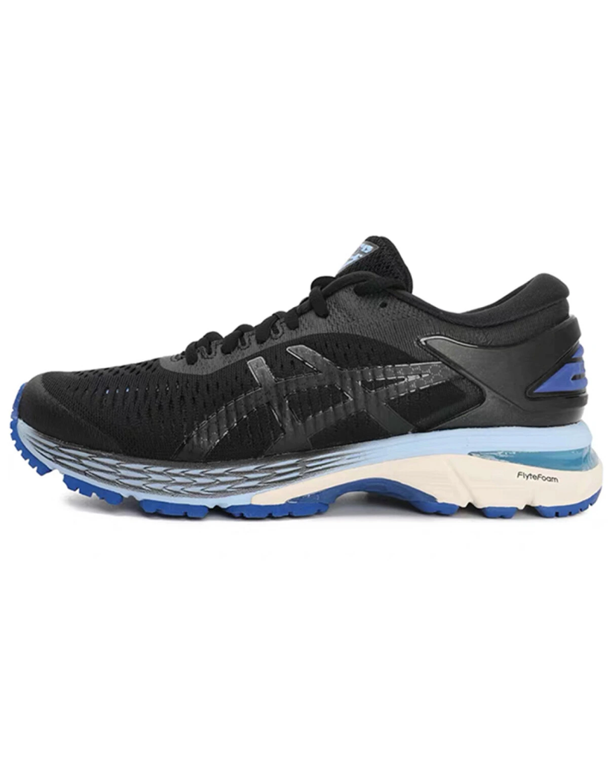 Asics Gel-Kayano 25 женские беговые кроссовки воздухопроницаемые чёрно-синие картинка