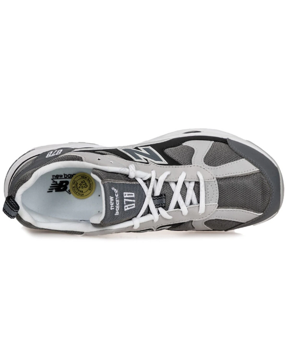 New Balance 878 унисекс кроссовки сетчатые серо-черные картинка