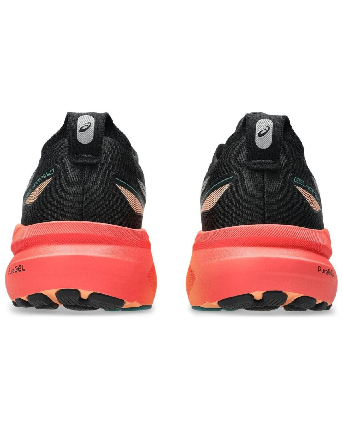 Asics Gel-Kayano 31 мужские кроссовки для бега черно-оранжевые с амортизацией картинка