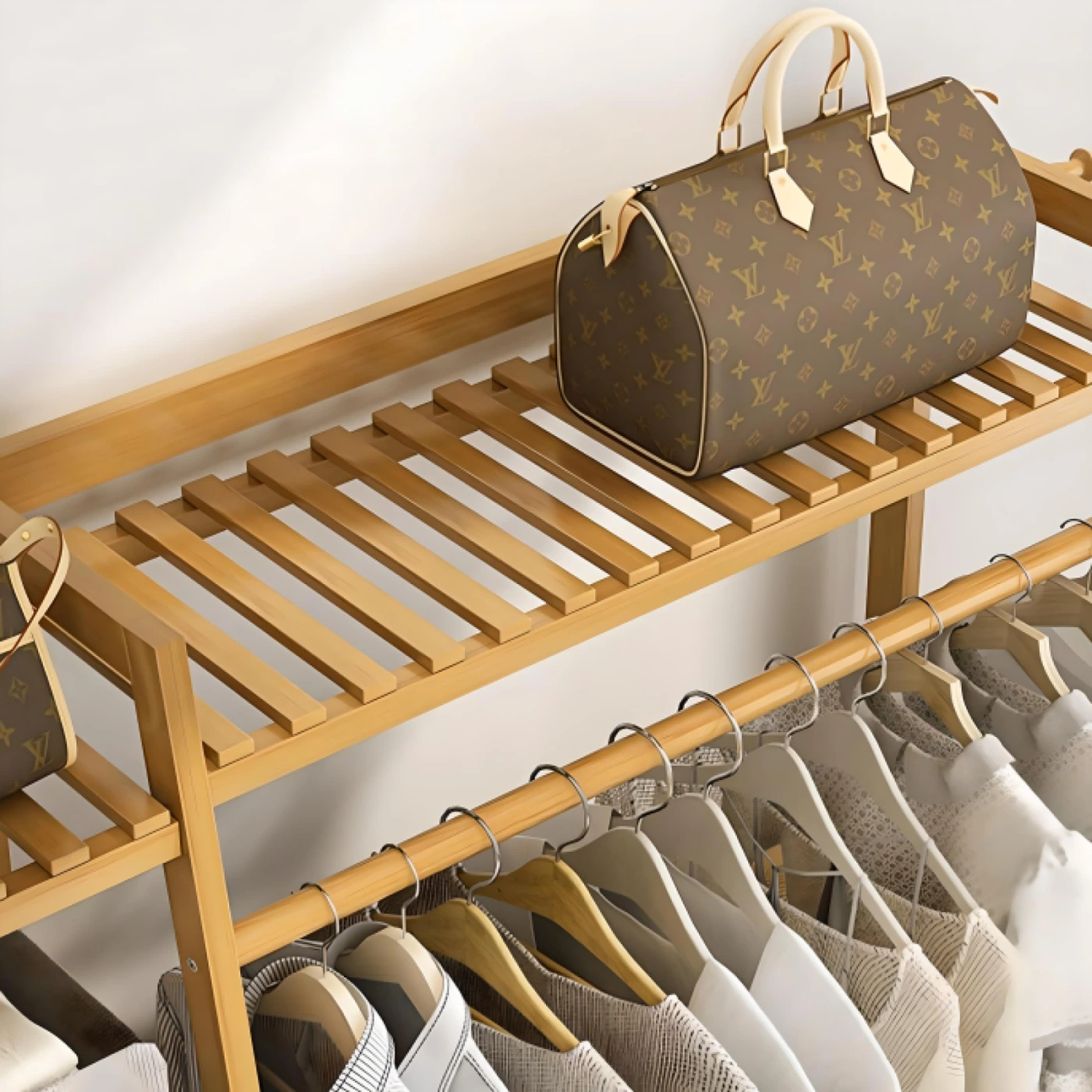 Напольная вешалка для одежды (темно-коричневый) картинка