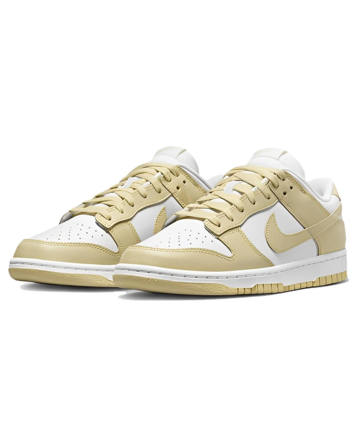 Nike Dunk унисекс кроссовки белые и бежевые картинка