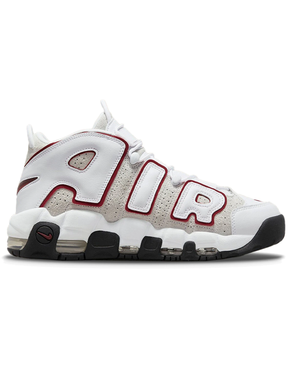 Nike Air More Uptempo мужские спортивные кроссовки средние бело-красные картинка