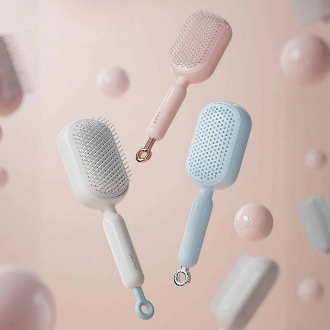 Современная массажная расческа (Розовый) картинка