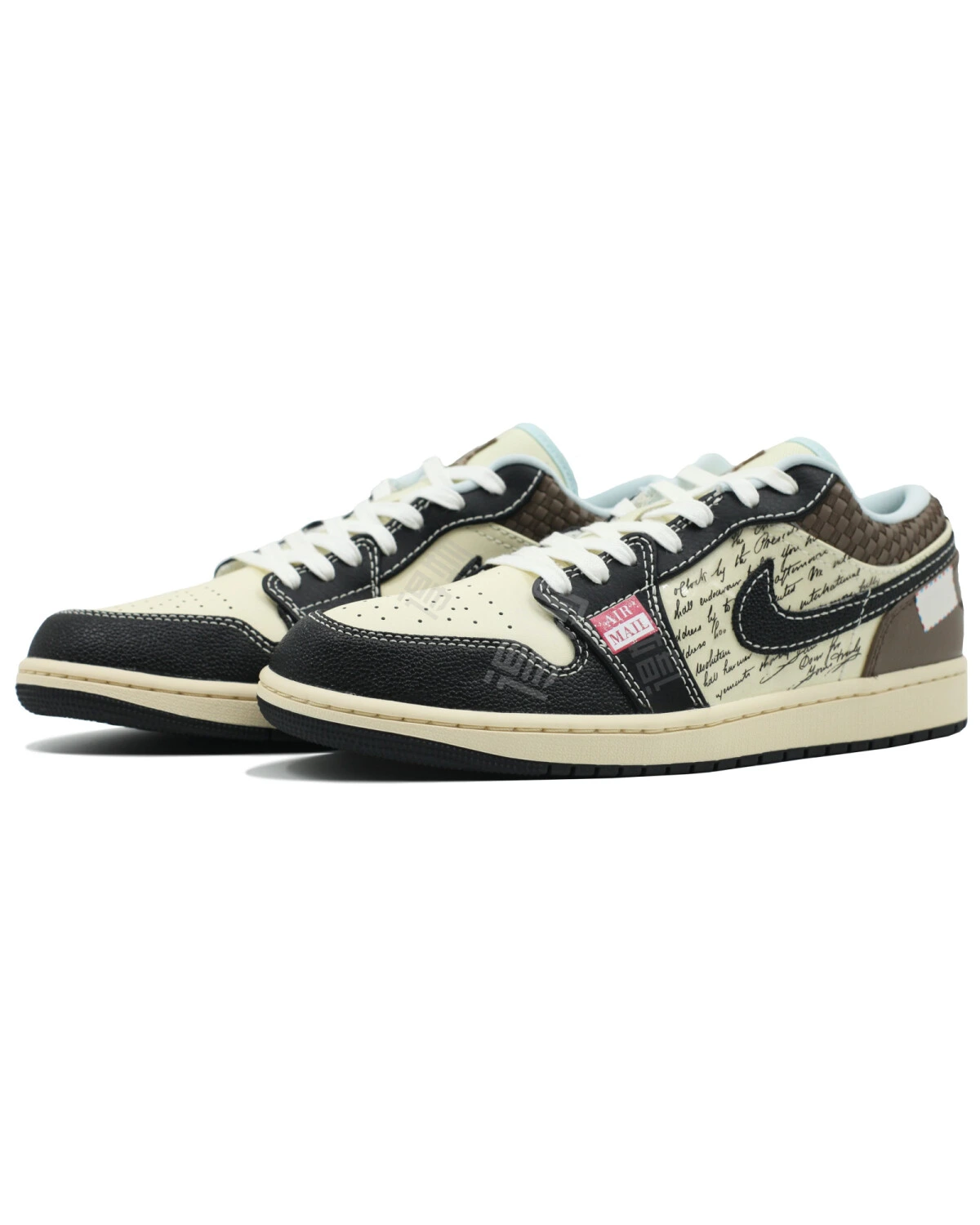 Jordan Air Jordan 1LOW SE мужские кроссовки черно-коричневые с амортизацией и резиновой подошвой картинка