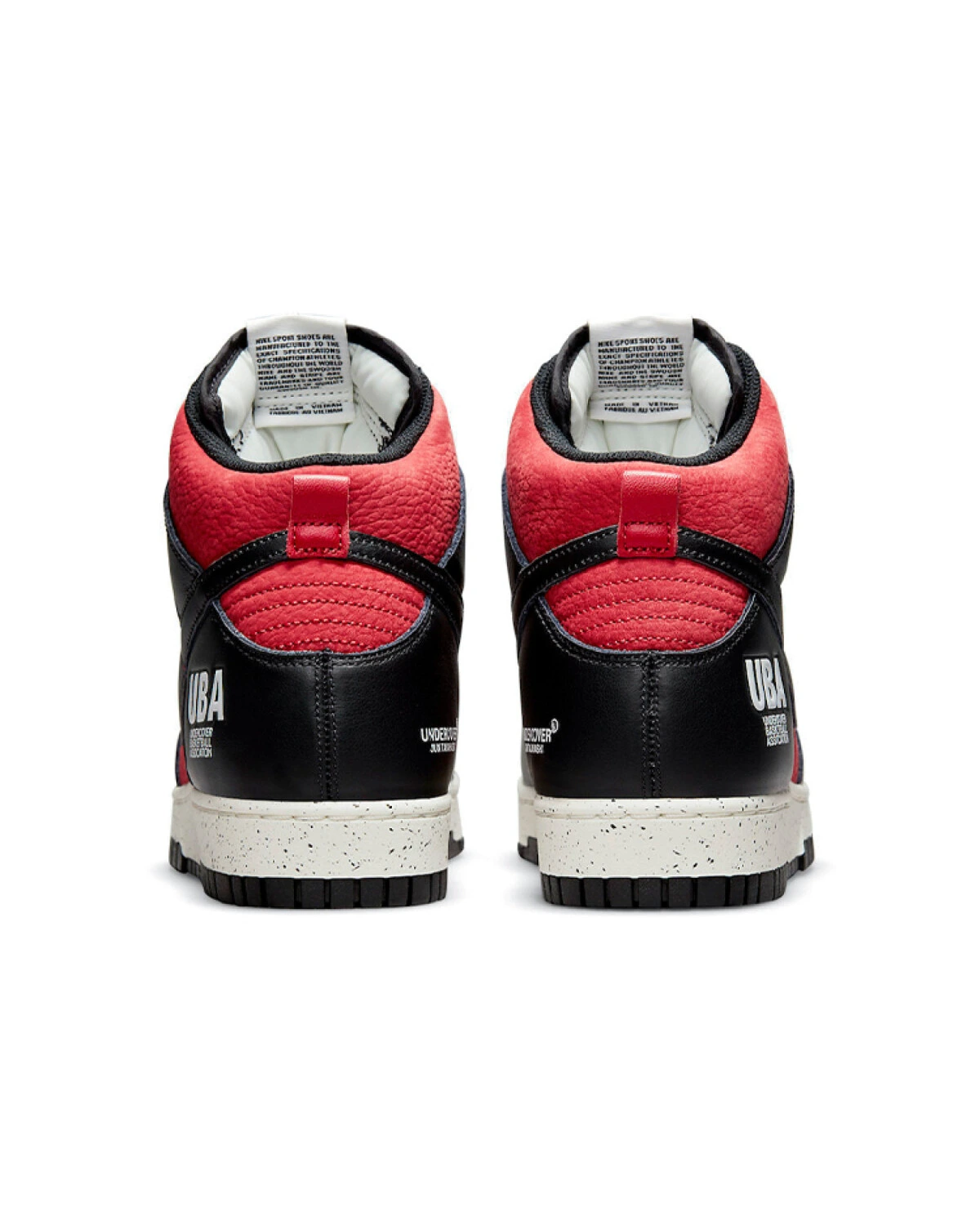 Nike Dunk High "Gym Red" унисекс кроссовки высокие черно-красные картинка