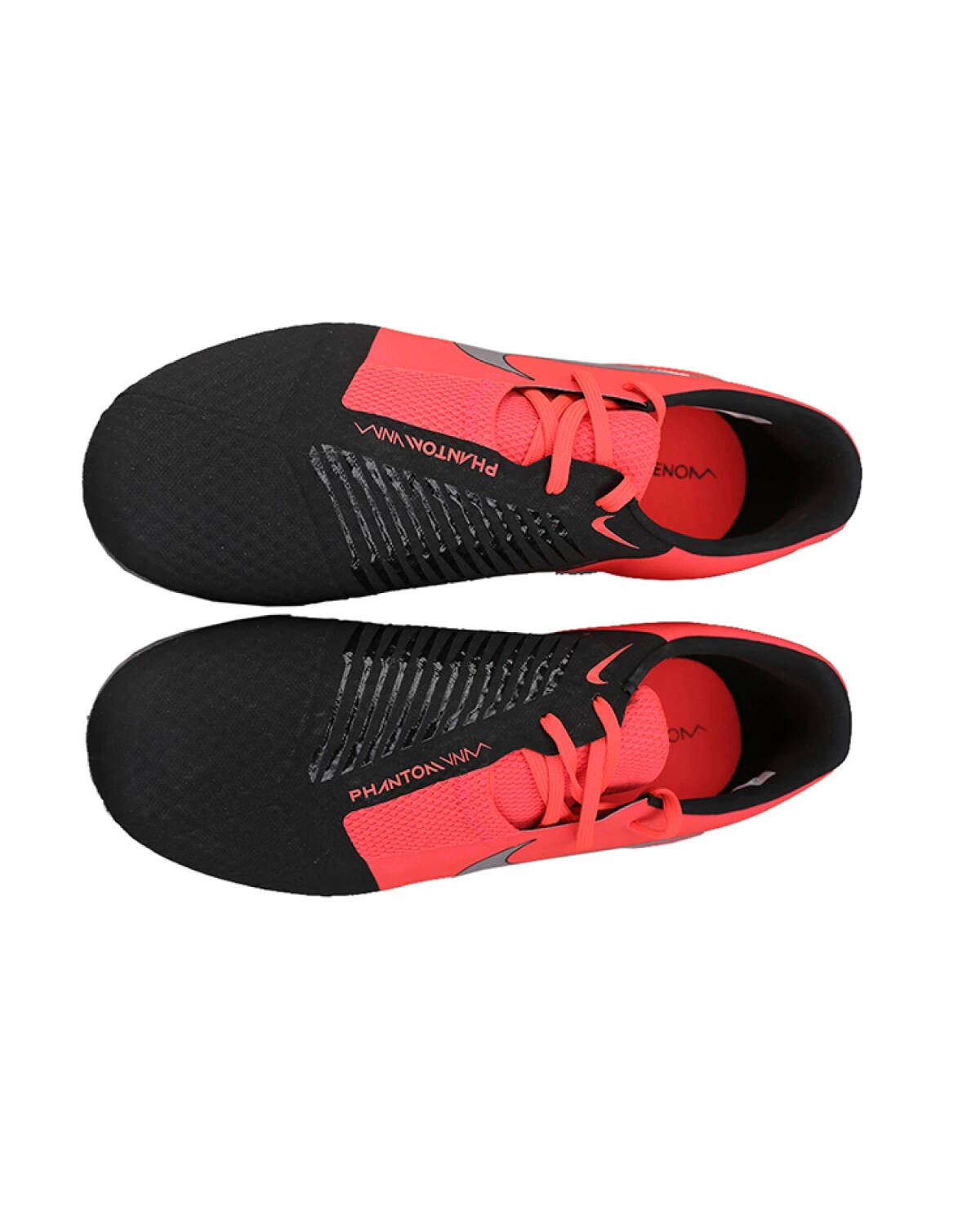 Nike Phantom Venom унисекс футбольные бутсы красно-черные из комбинированного материала картинка