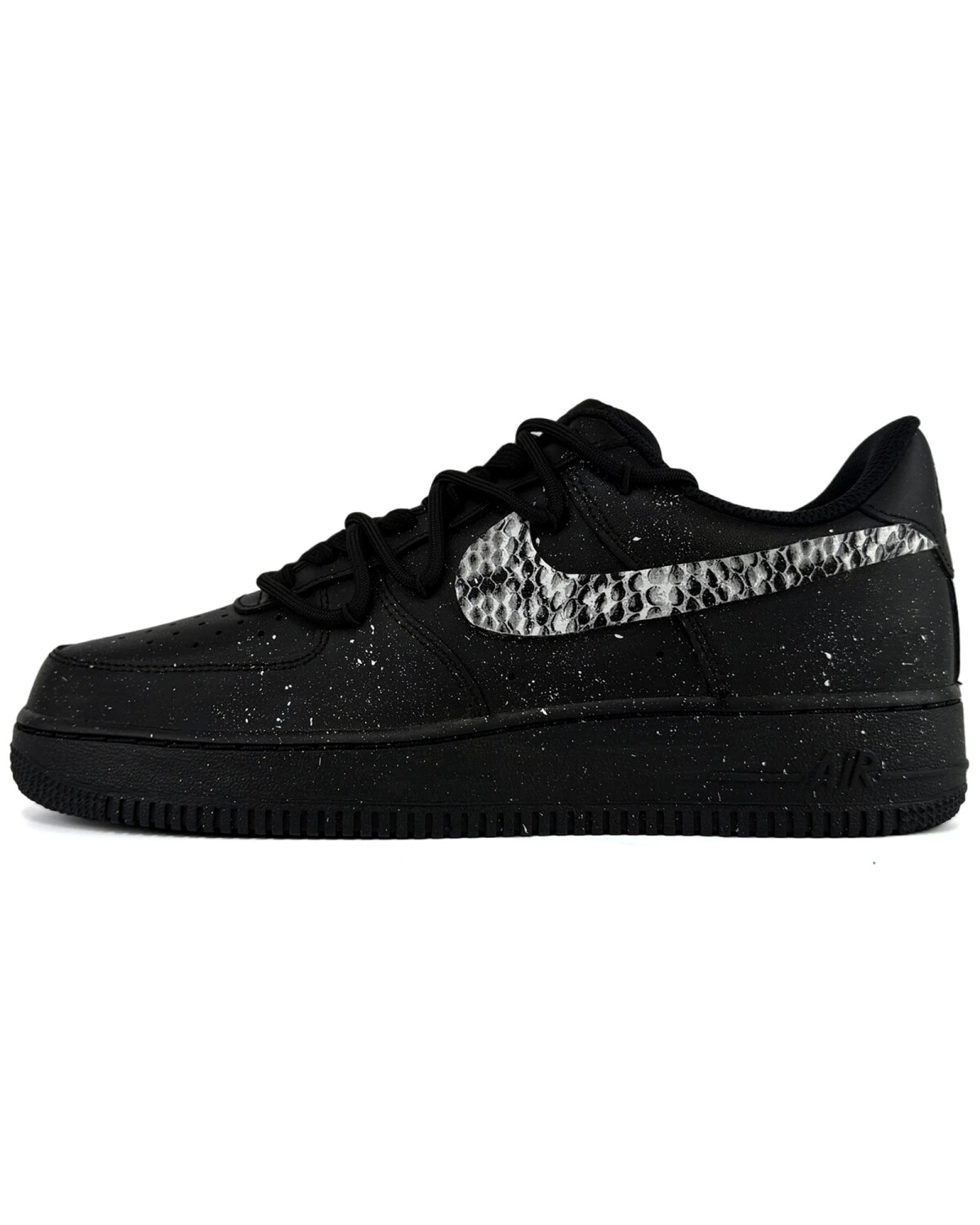 Nike Air Force 1 мужские кроссовки черные с амортизацией и противоскользящей подошвой картинка