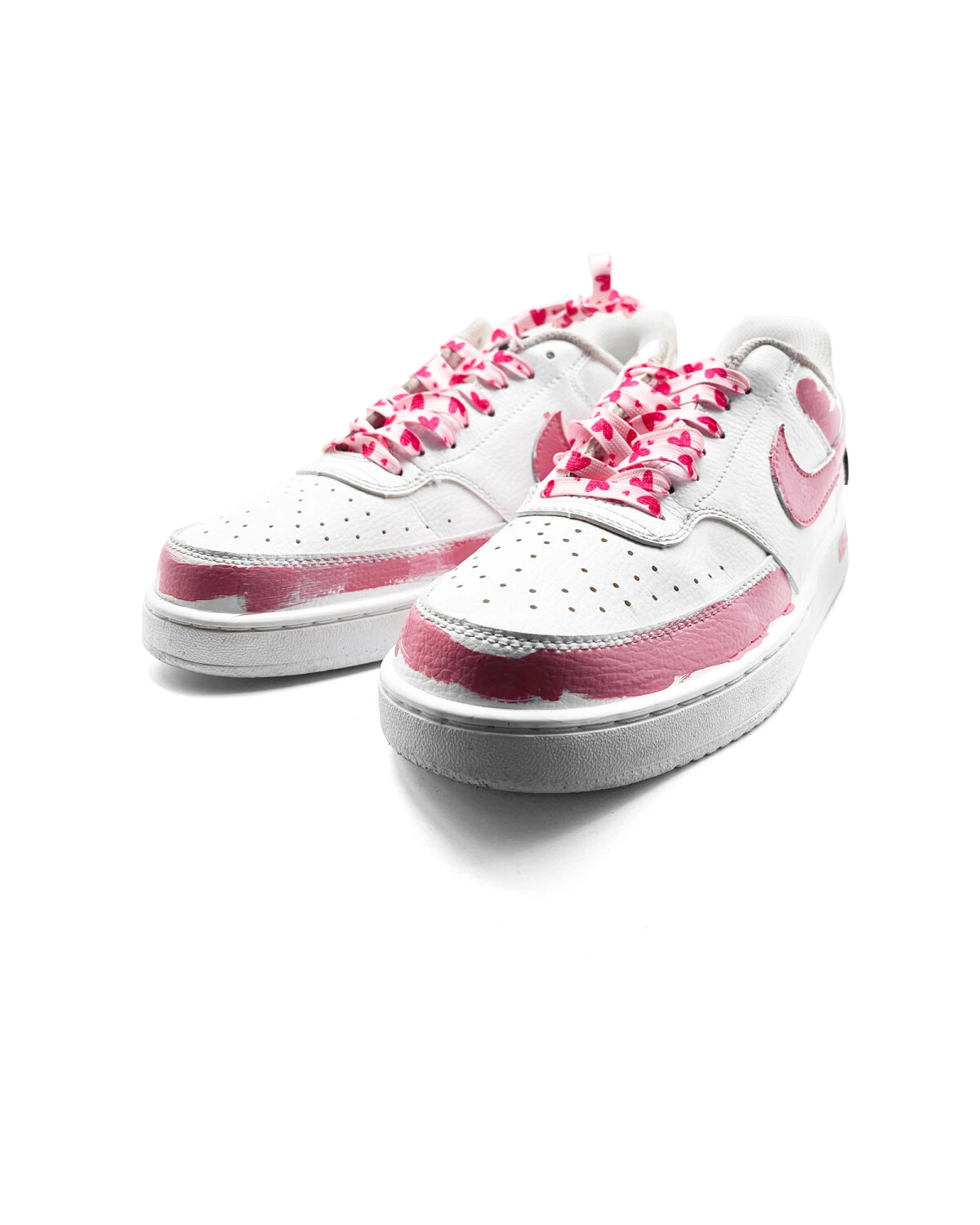 Nike Court Vision 1 Hello мужские и женские кроссовки розово-белые картинка