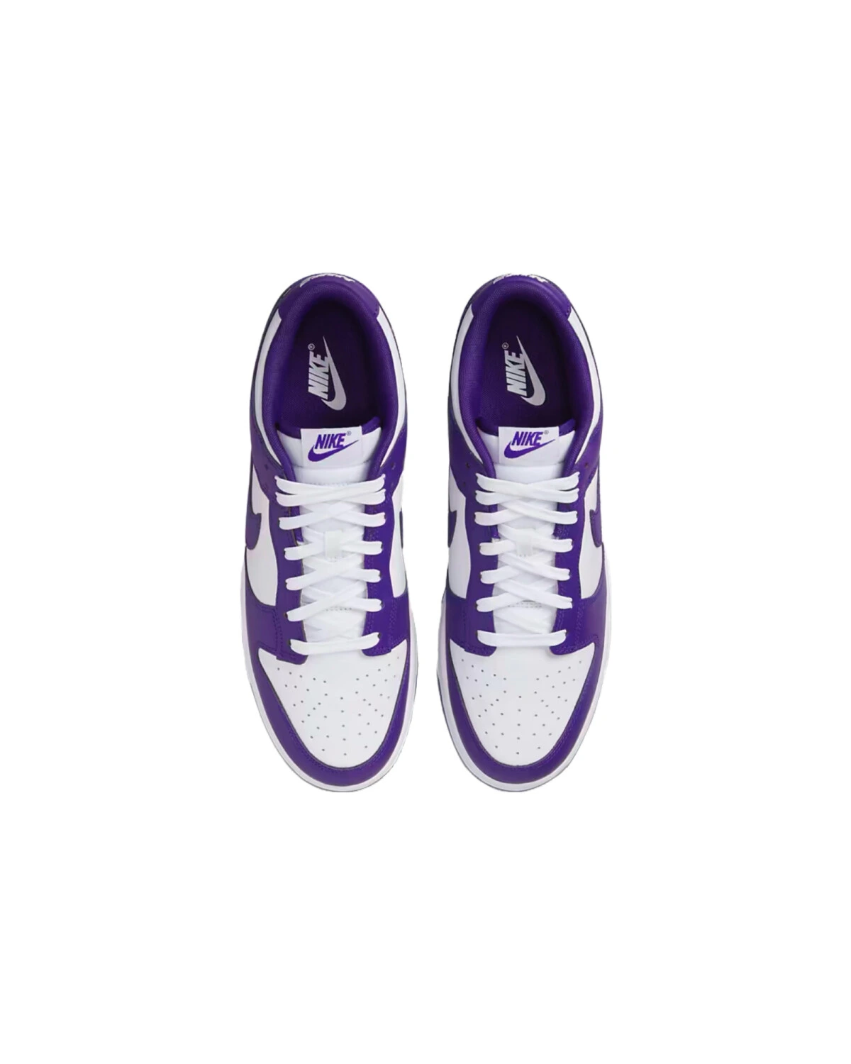 Nike Dunk Retro "Court Purple" мужские кеды бело-фиолетовые кожаные картинка