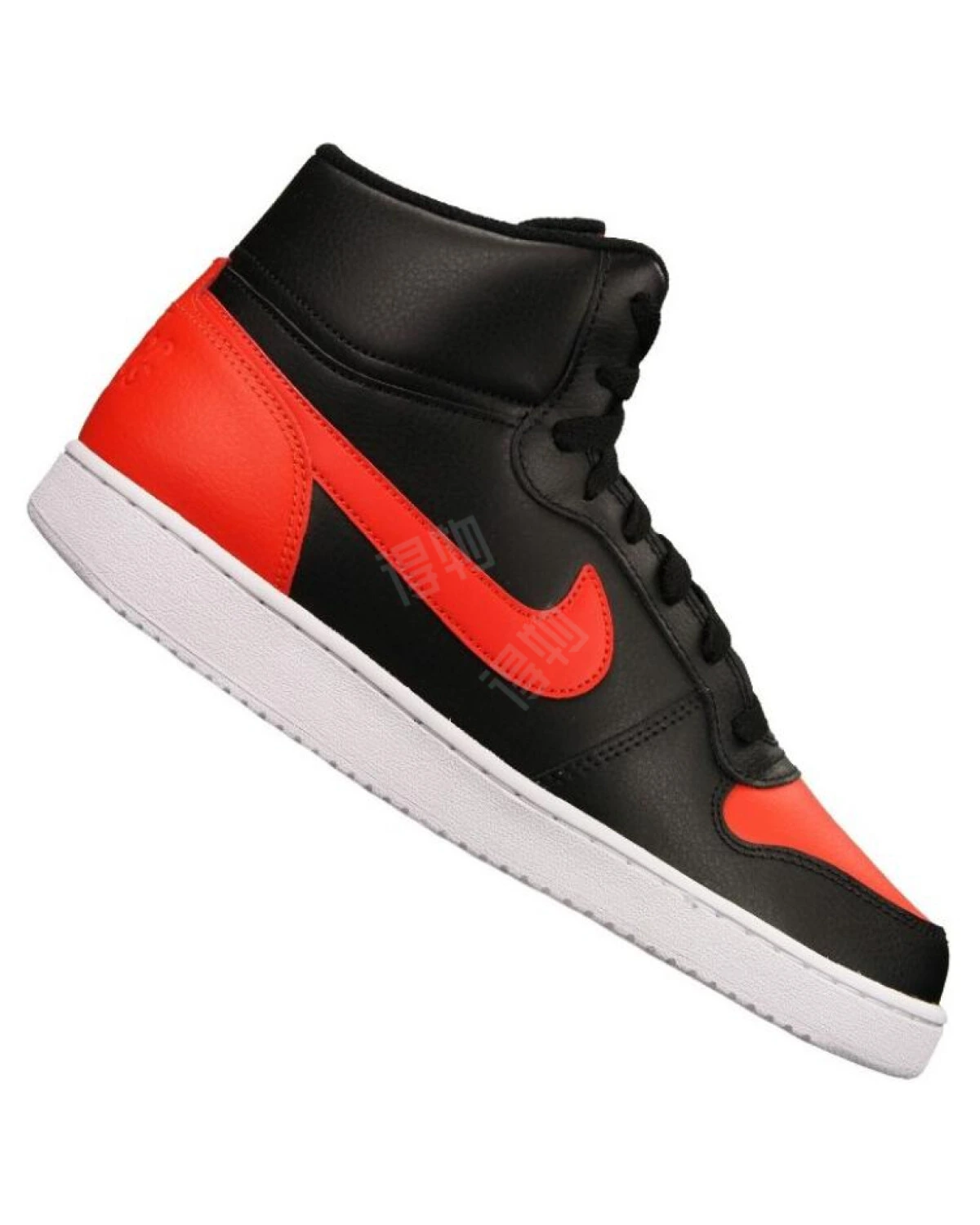 Nike EBERNON Mid мужские высокие кроссовки черно-красные с амортизацией и износостойкостью картинка