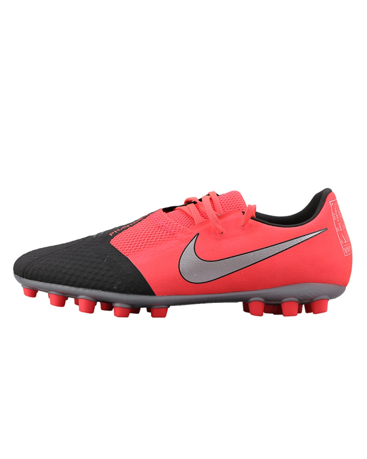 Nike Phantom Venom унисекс футбольные бутсы красно-черные из комбинированного материала картинка