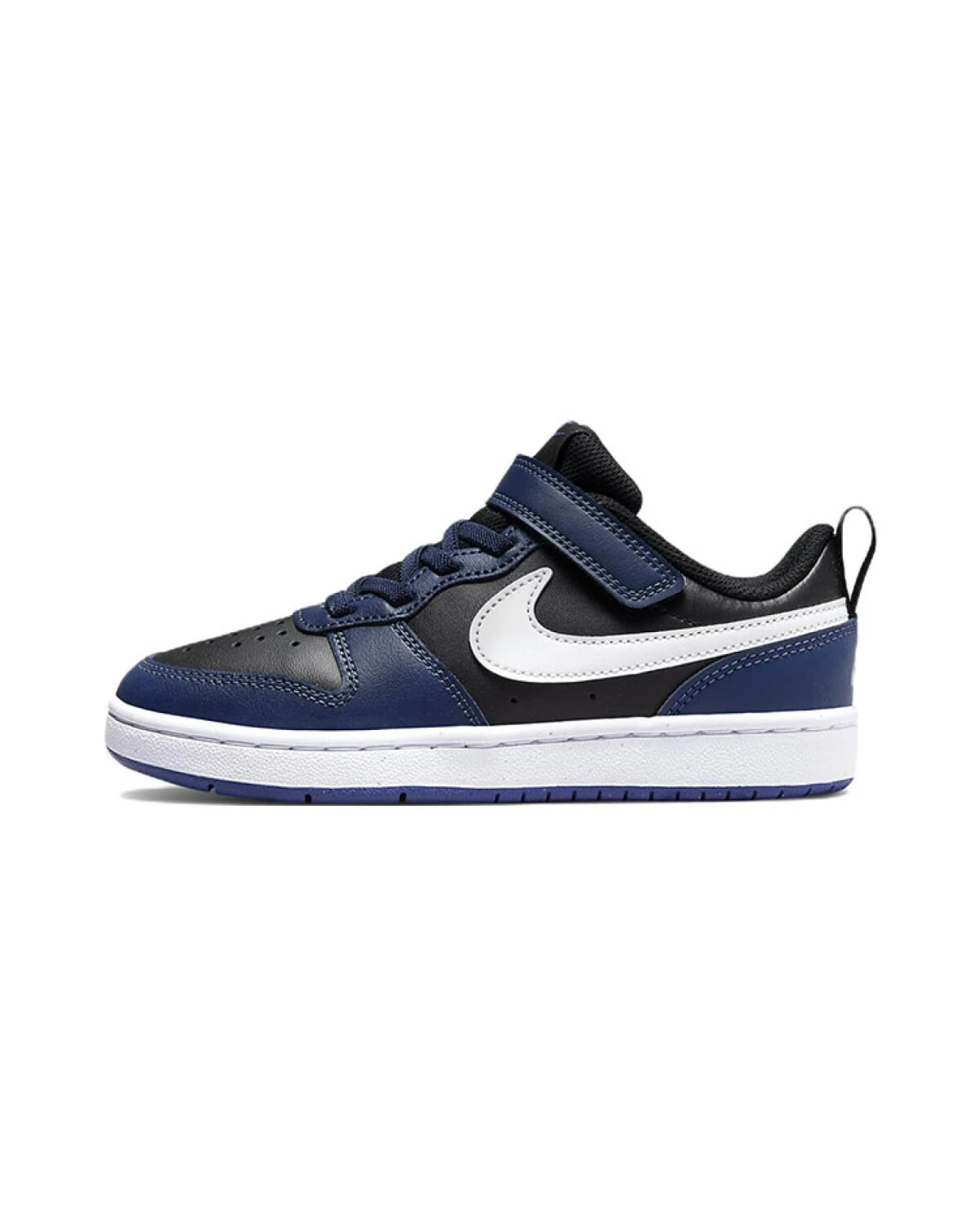 Nike Low 2 детские кеды из натуральной кожи черно-синие картинка