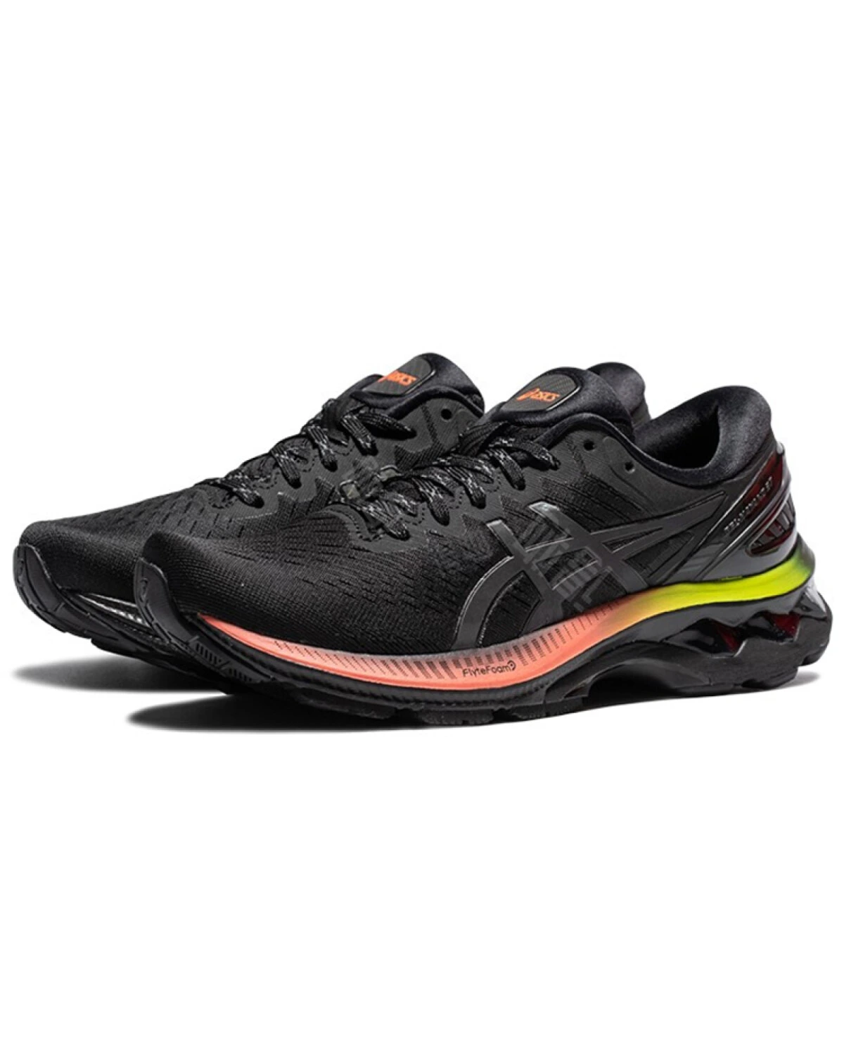 Asics Gel-Kayano 27 женские кроссовки для марафона черно-розовые картинка