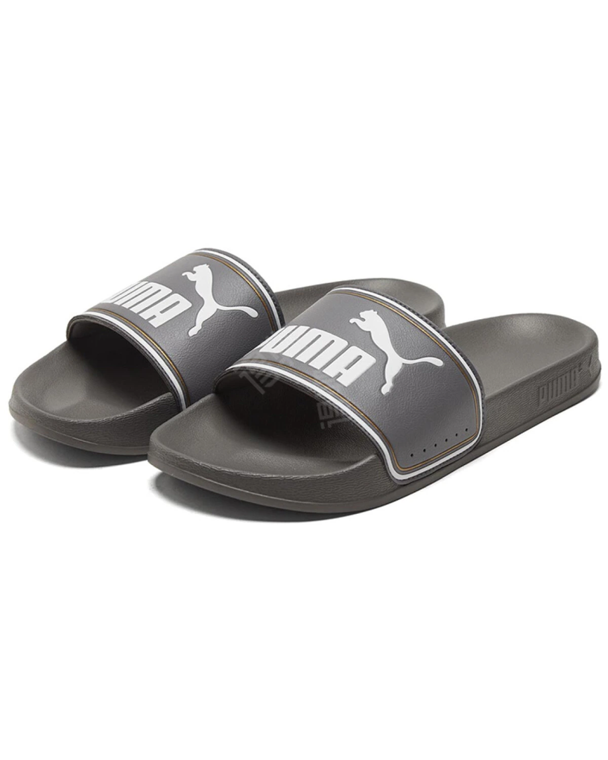 PUMA Leadcat FTR Unisex шлепанцы из искусственной кожи черно-белые картинка