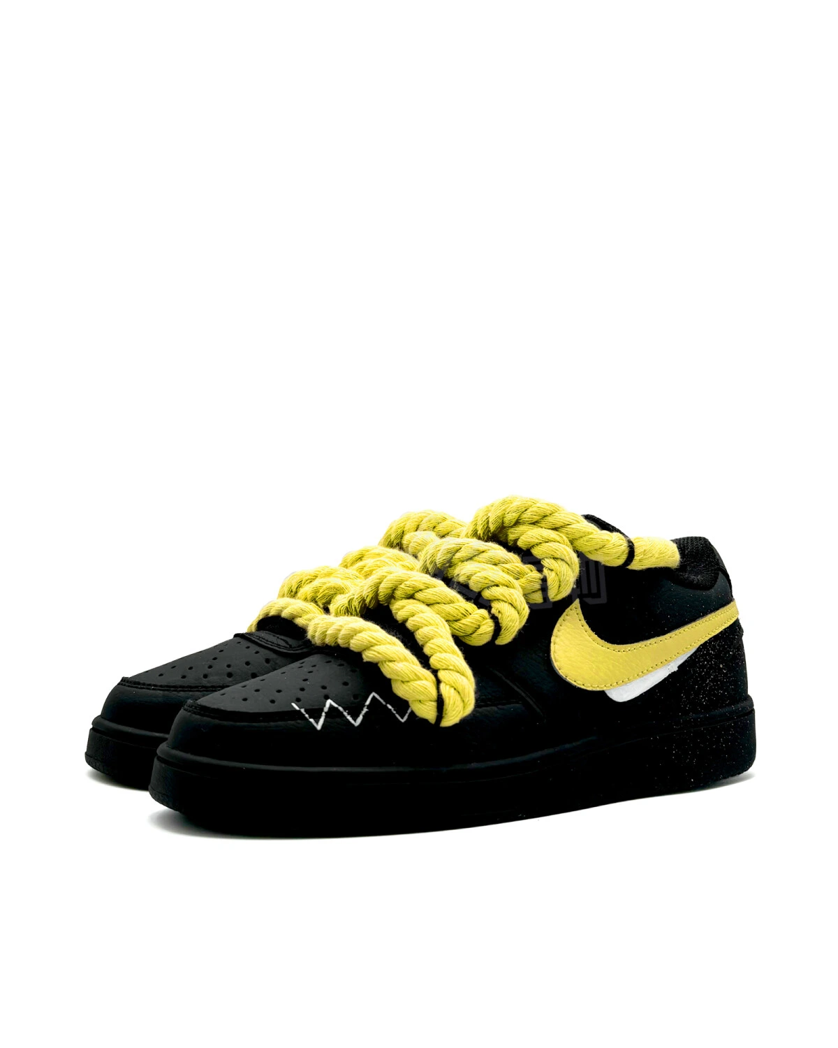 Nike Court Vision Unisex кроссовки черно-желтые повседневные износостойкие картинка