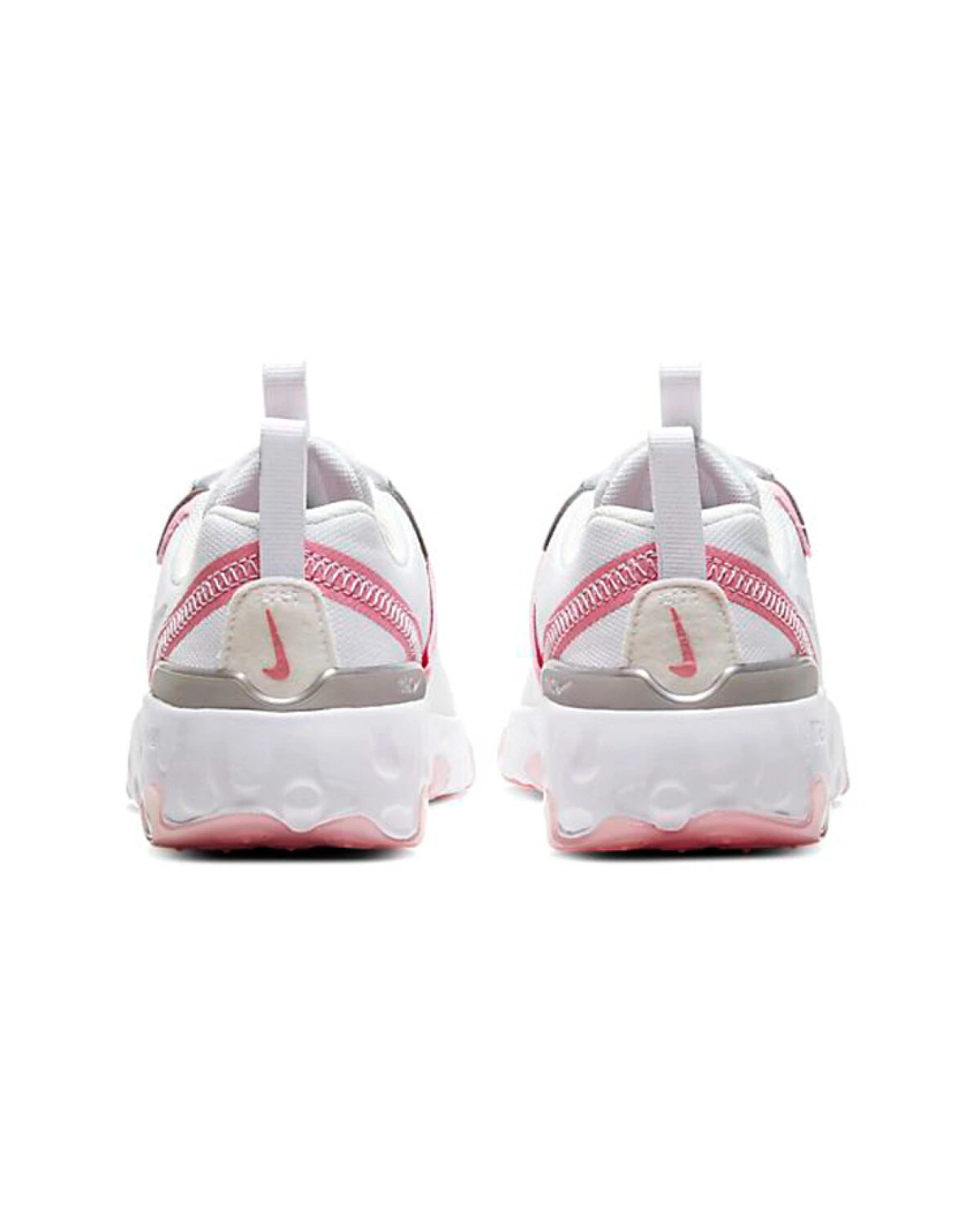 Nike React Element 55 детские кроссовки с амортизацией и несользящей подошвой розово-белые картинка