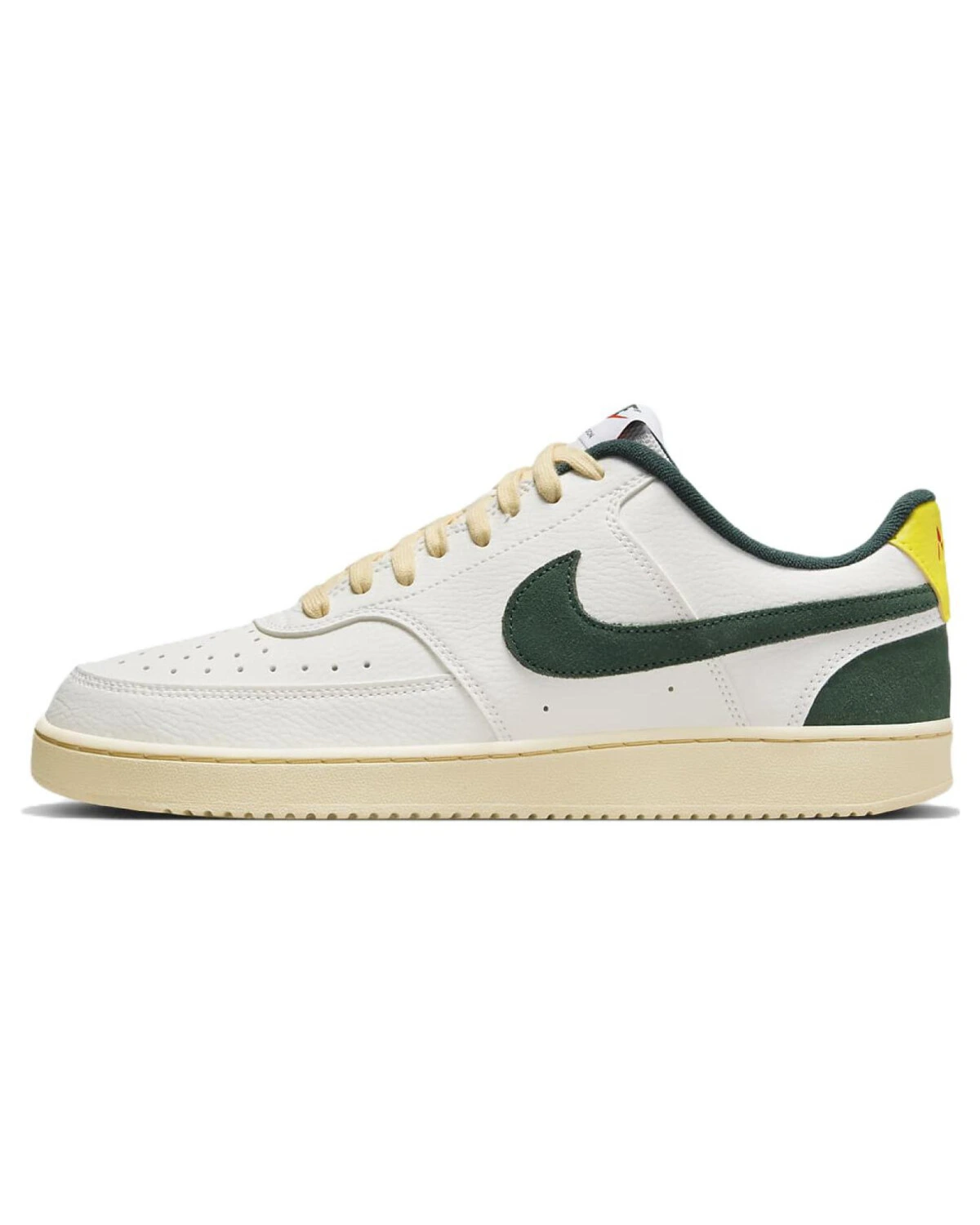 Nike Court Vision 1 унисекс повседневные кроссовки белые с зеленым картинка