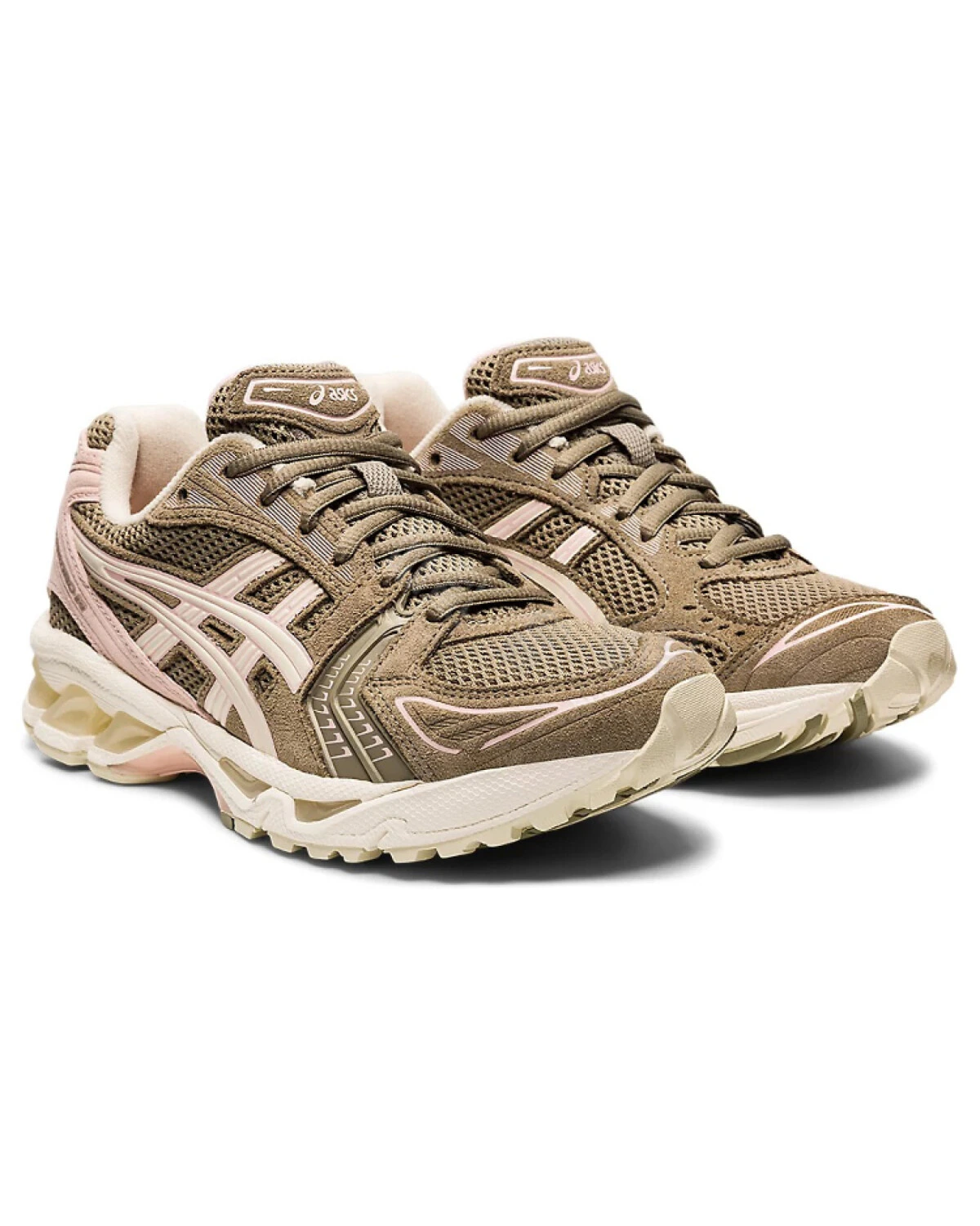 Asics Gel-Kayano 14 женские спортивные кроссовки с амортизацией коричнево-розовые картинка