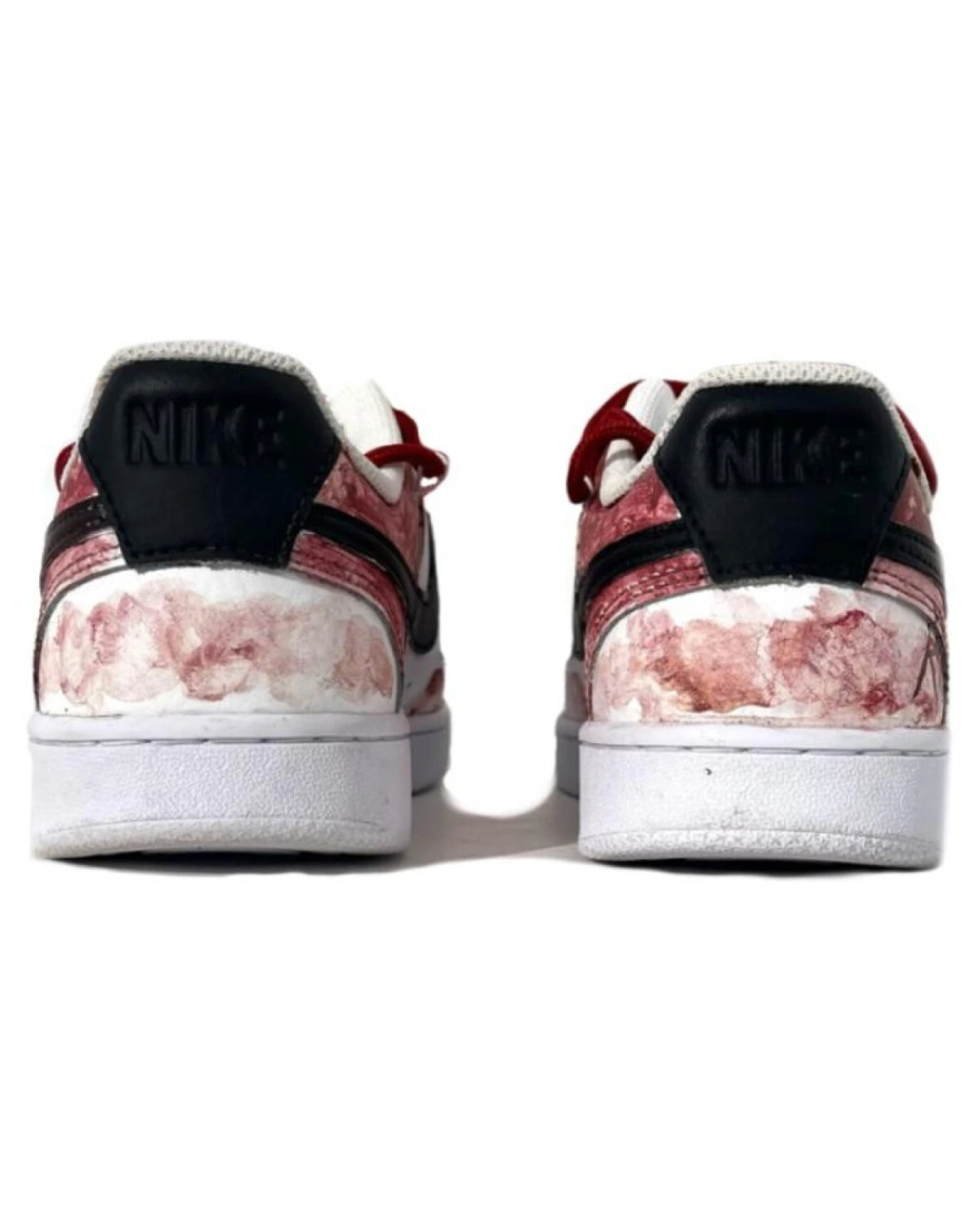 Nike Court Vision 1 Low мужские кроссовки черно-красно-белые с амортизацией картинка