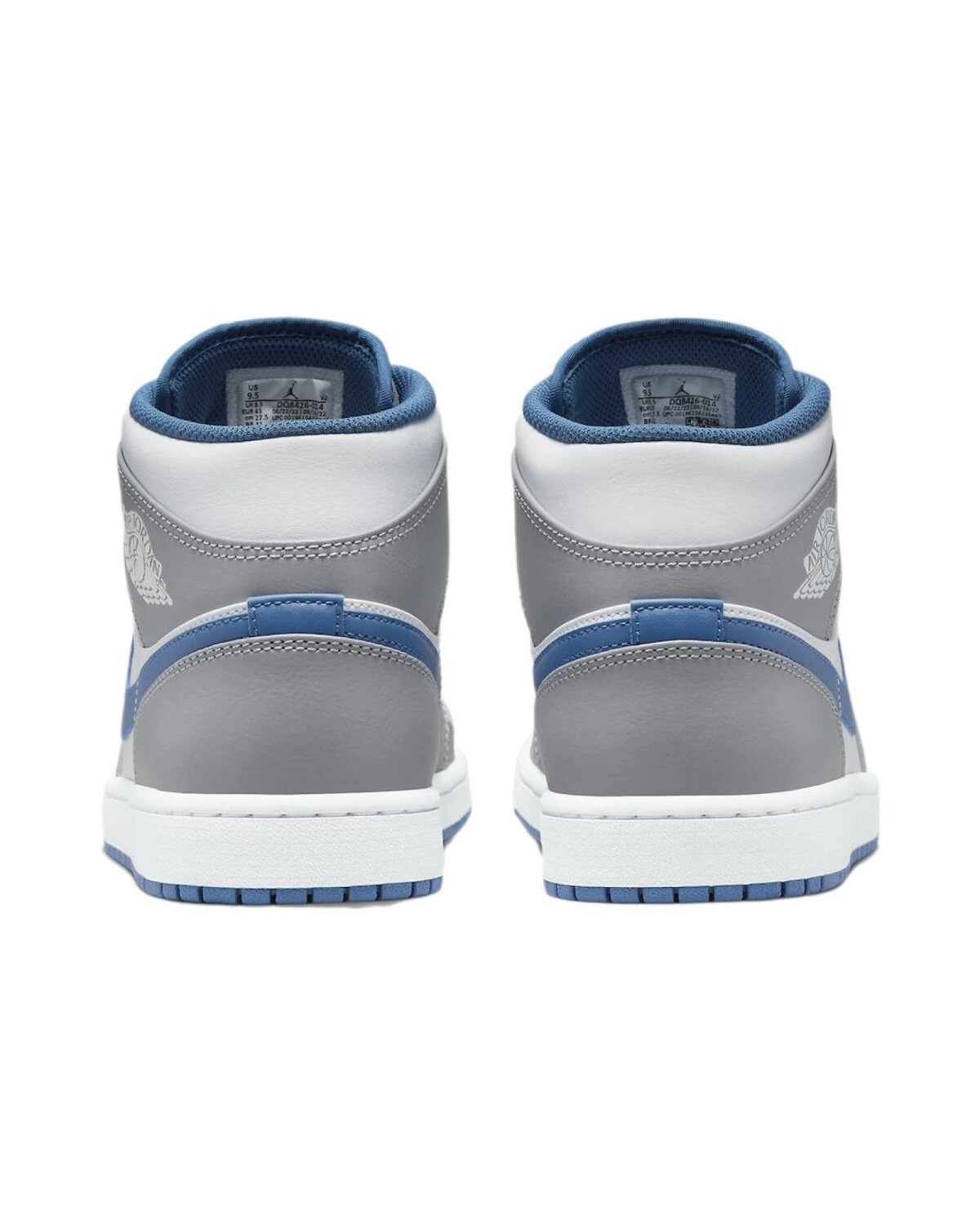 Jordan Air Jordan 1 унисекс кроссовки высокие бело-серо-синие картинка