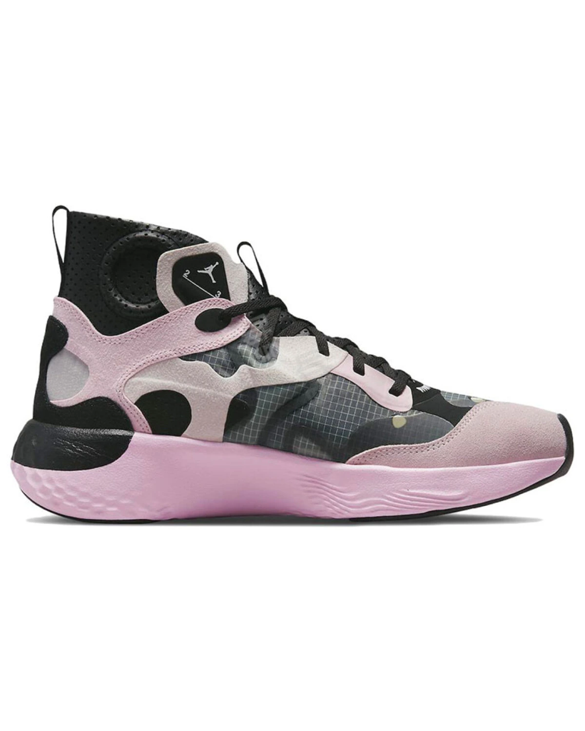 Jordan Delta 3 Унисекс высокие кроссовки из замши черно-розовые картинка