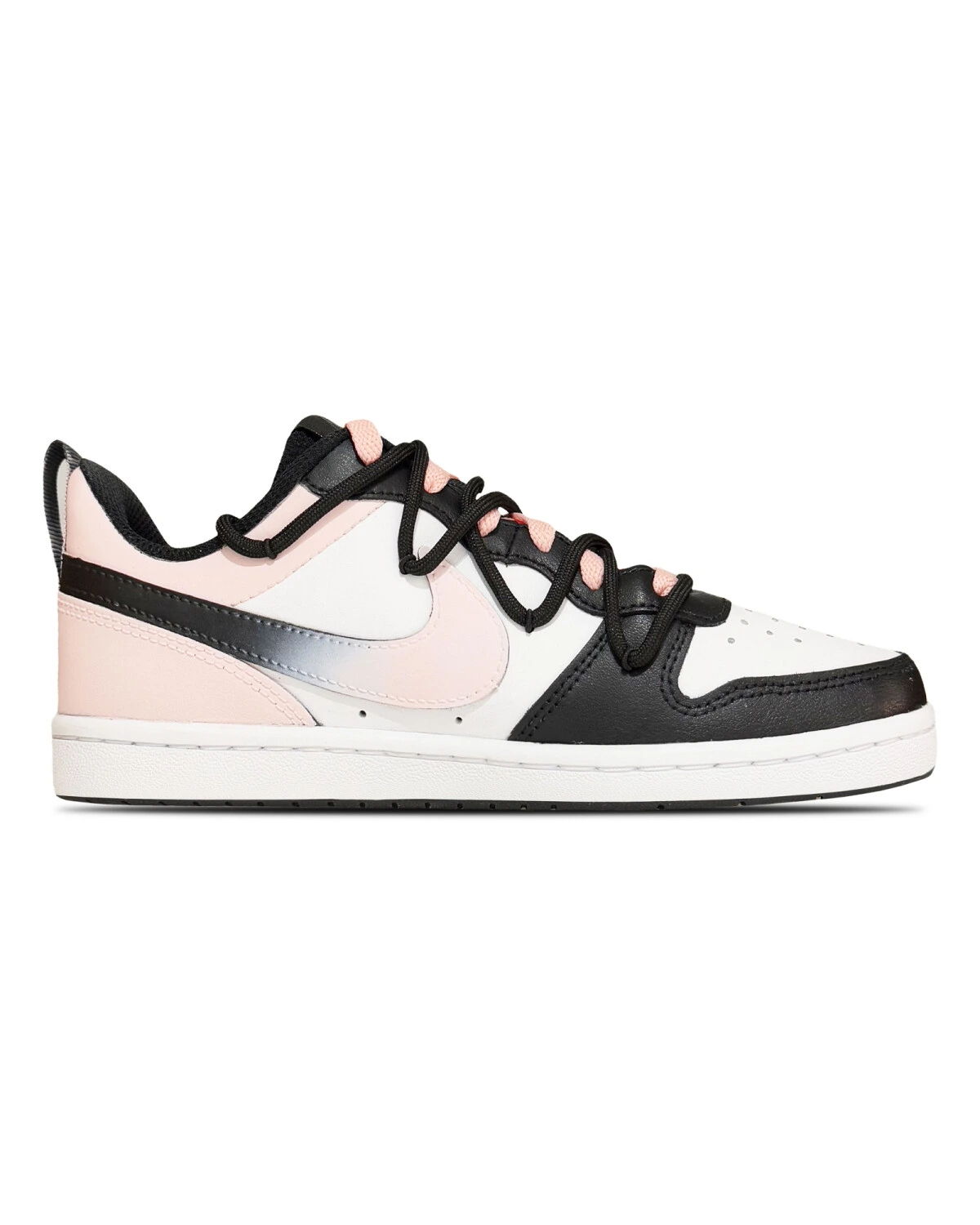 Nike Court Borough детские кеды кожаные черные картинка