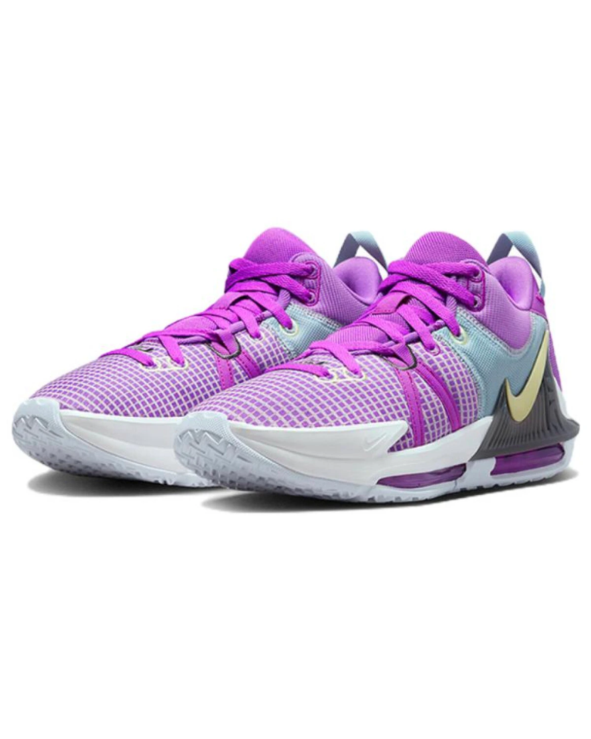 Nike Witness 7 мужские кроссовки фиолетово-белые с амортизацией и антискользящей подошвой картинка