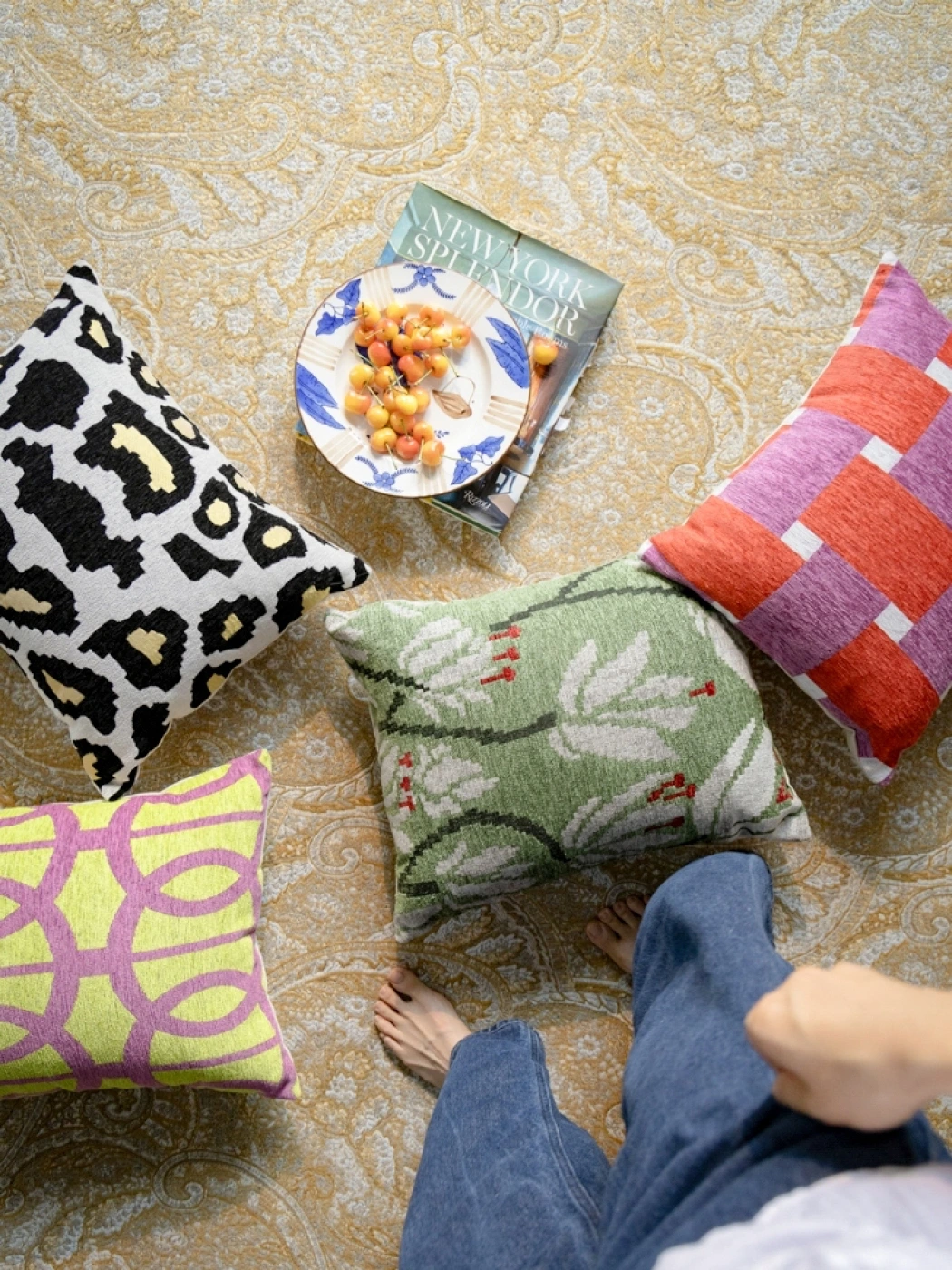 Бархатная подушка Ruonai Moroccan Series «Марракеш» для дивана картинка