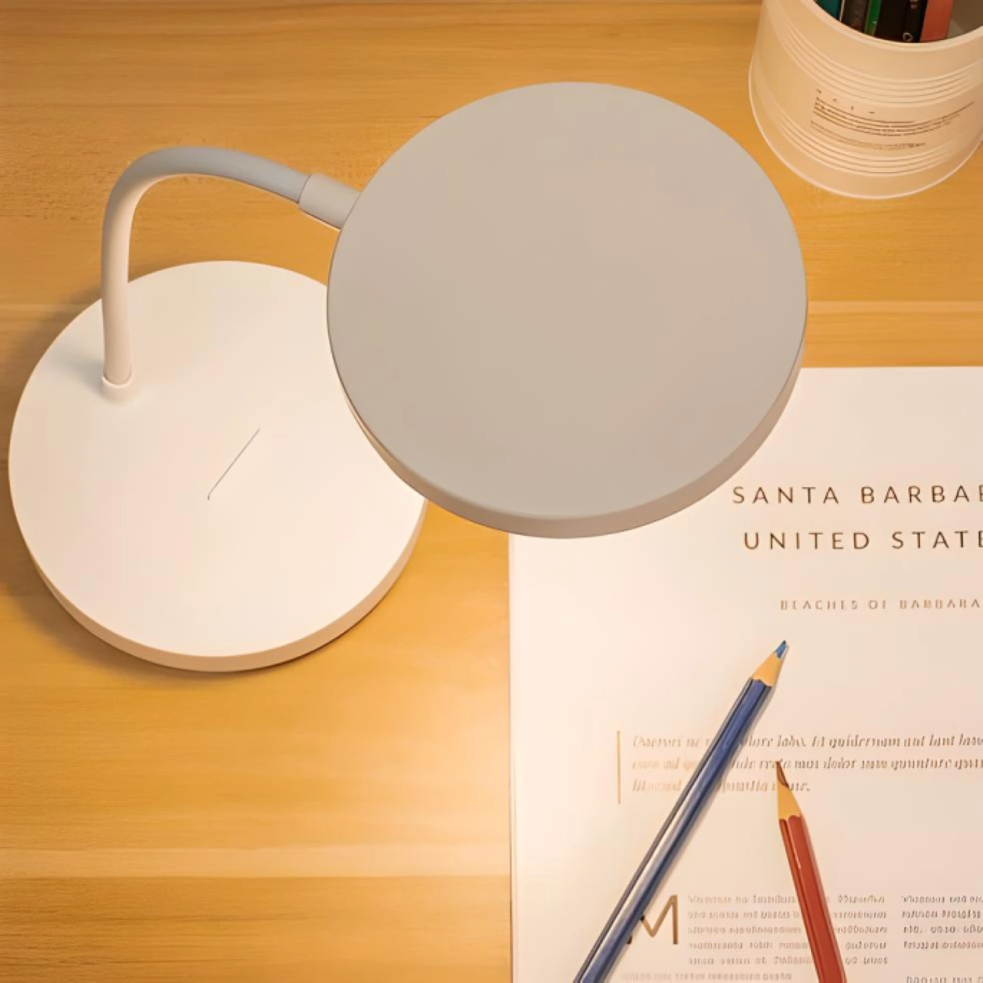 Настольная лампа круглая картинка