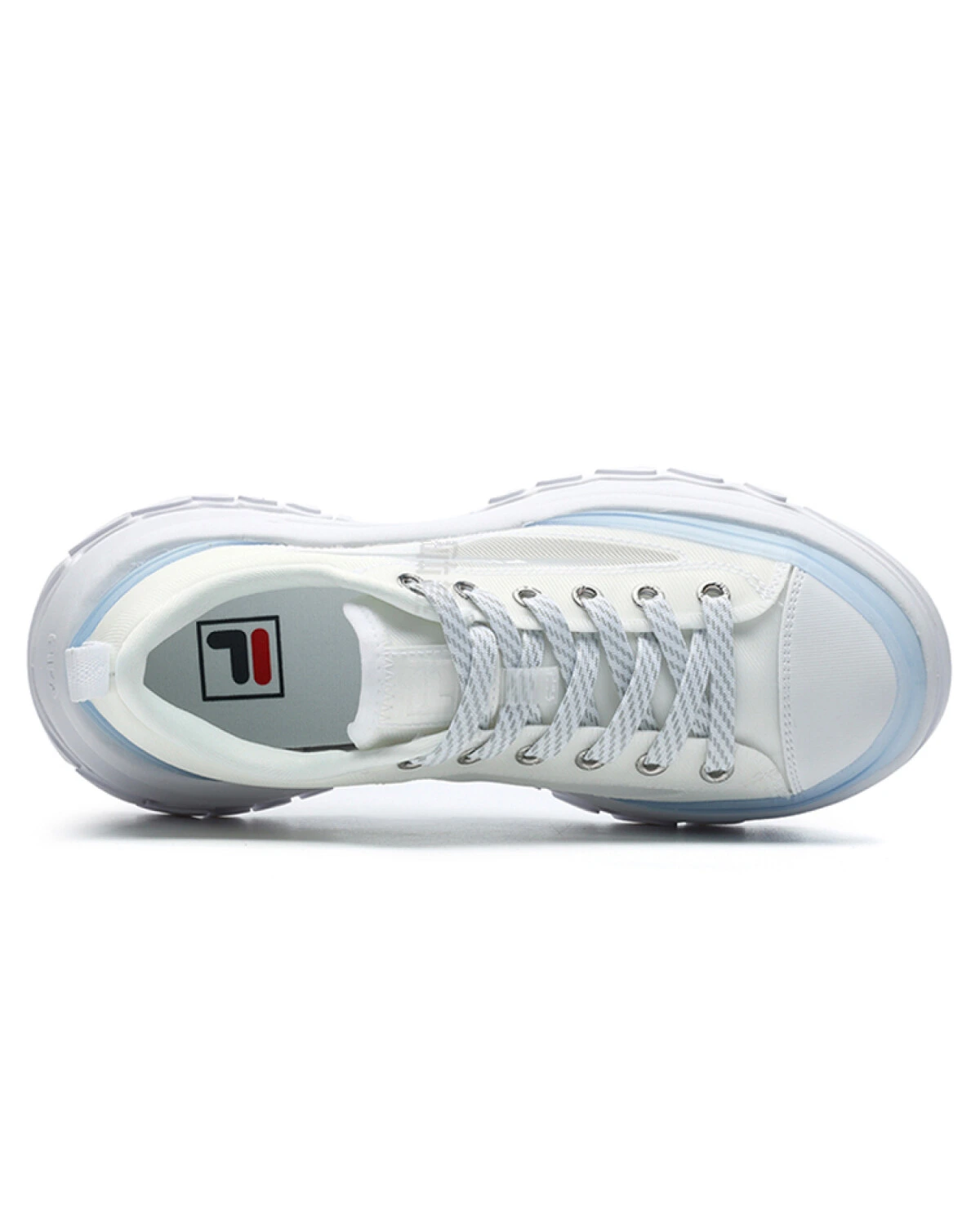 FILA lava женские кеды с толстой подошвой бело-голубые картинка