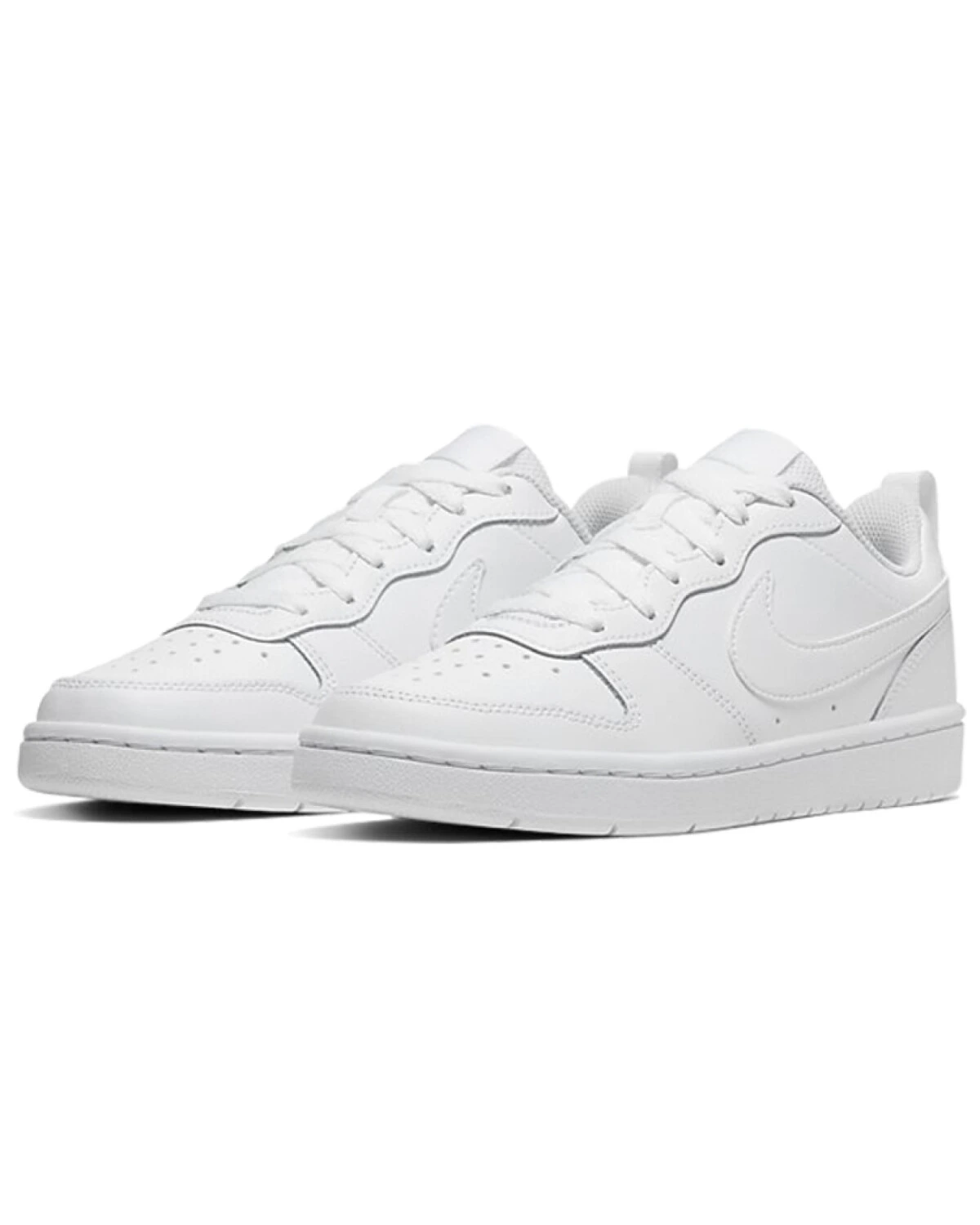 Nike Court Borough Low 2 детские кеды белые с амортизацией и износостойкостью картинка