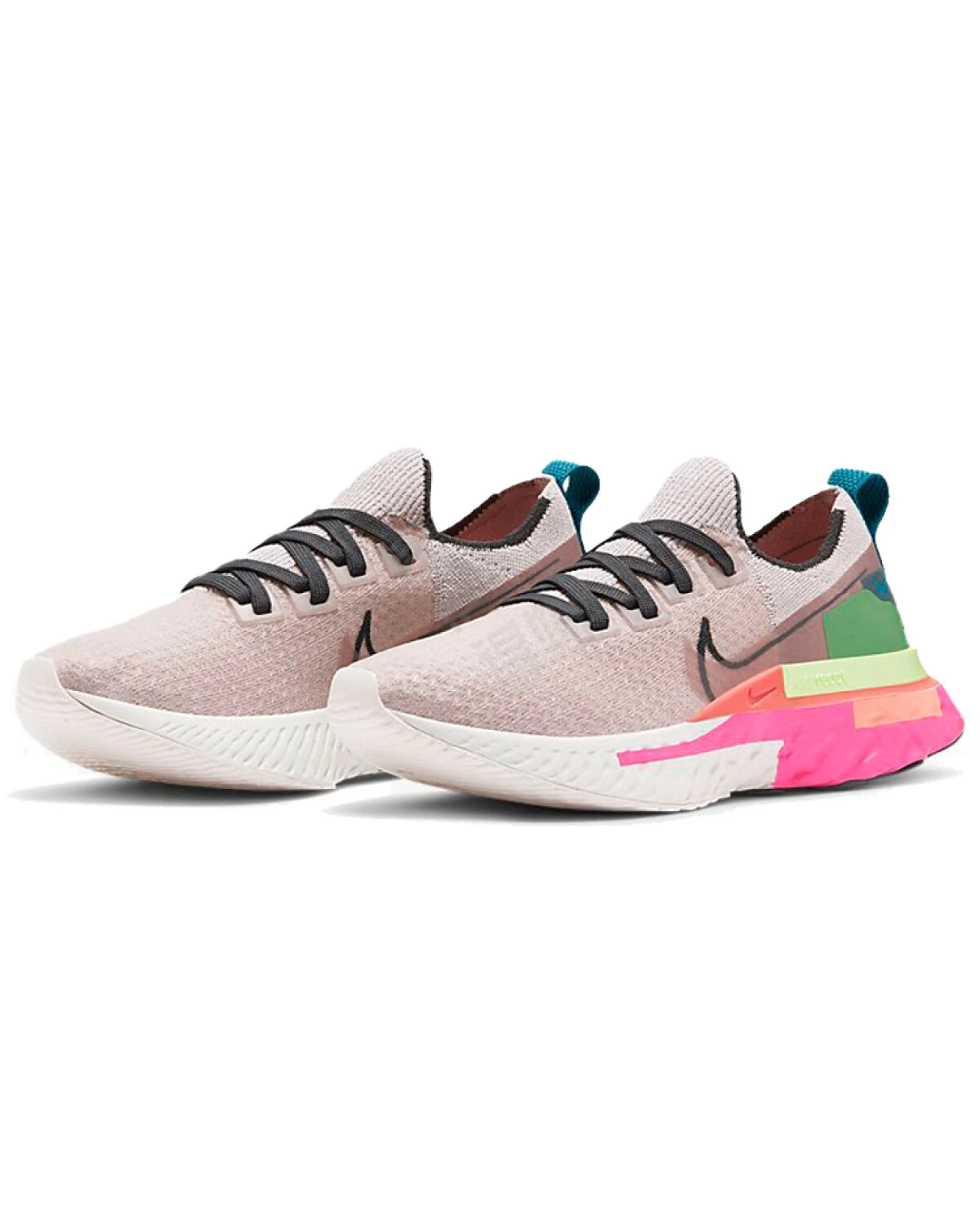 Nike React Infinity Run Flyknit 1 женские кроссовки с амортизацией React Foam светло-розовые картинка