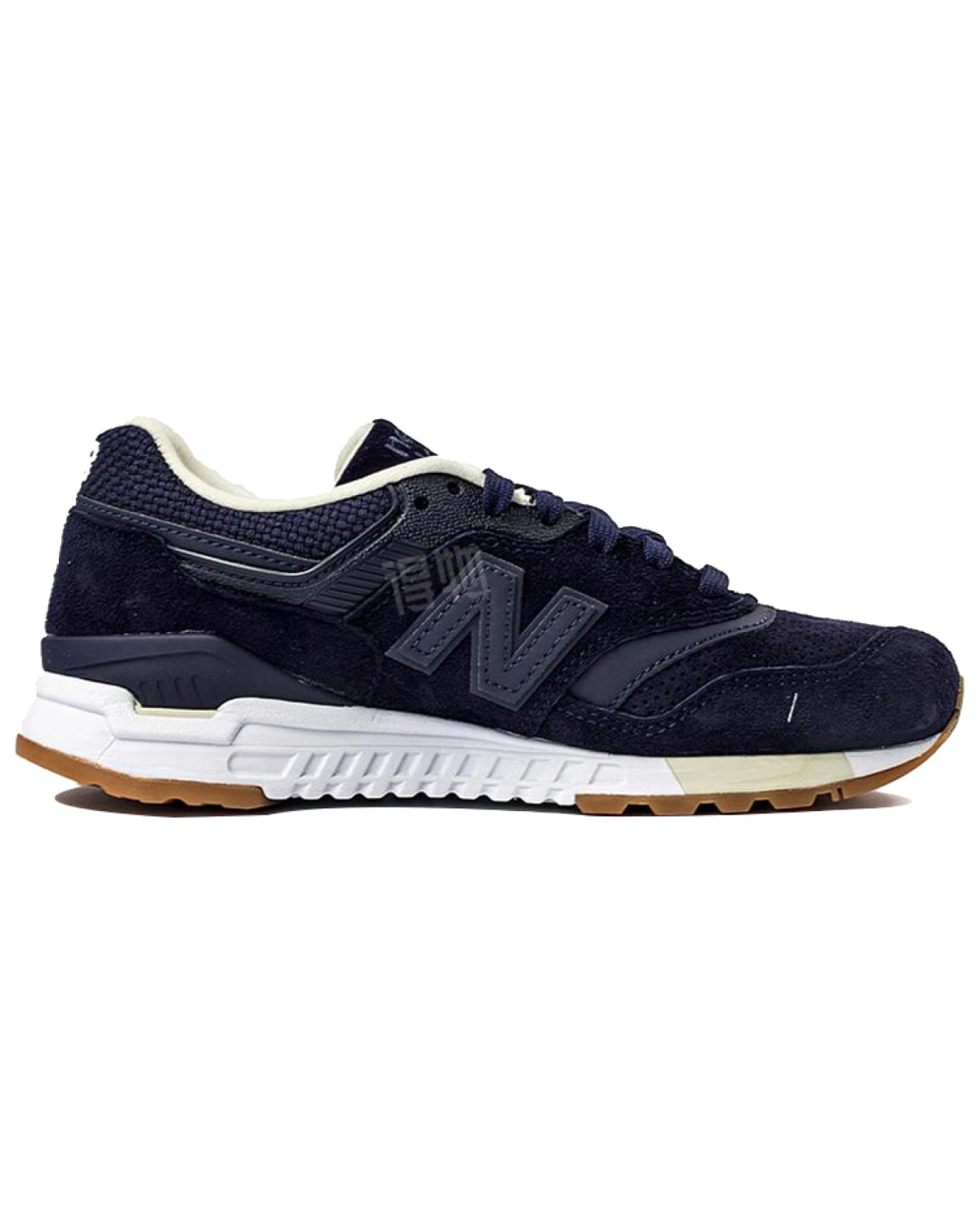 New Balance 997 женские повседневные кроссовки синие из ткани и кожи картинка
