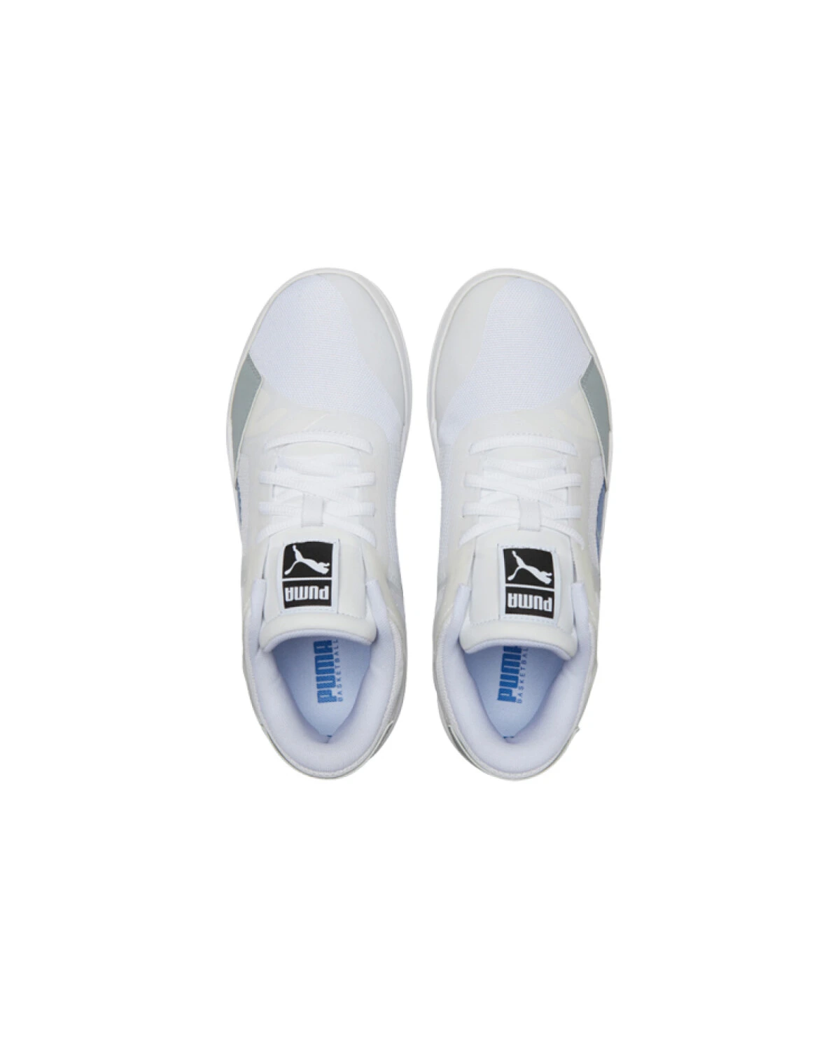 PUMA Clyde All Pro Team unisex спортивные кроссовки бело-серо-голубые с амортизацией картинка