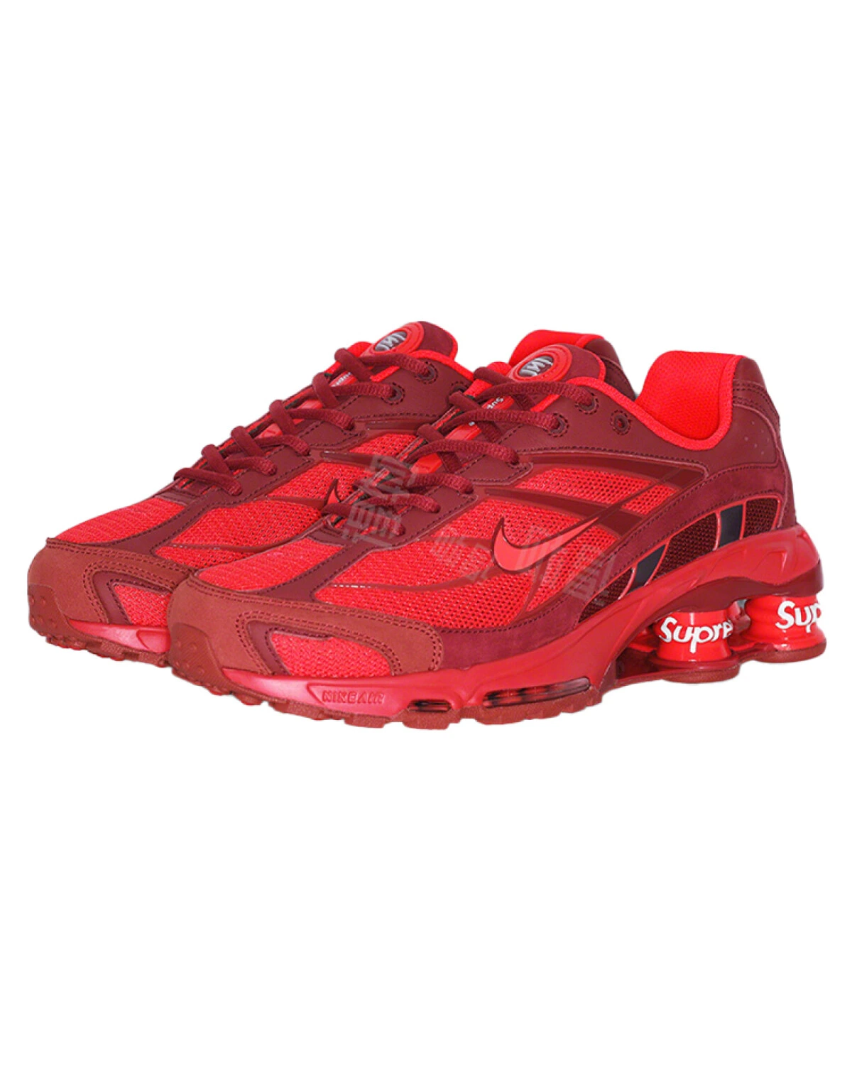 Nike Shox Ride 2 unisex кроссовки текстиль и кожа красные с амортизацией картинка