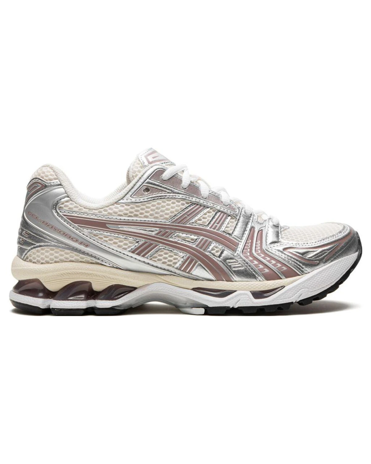 Asics Gel-Kayano 14 мужские кроссовки белые с красными элементами картинка