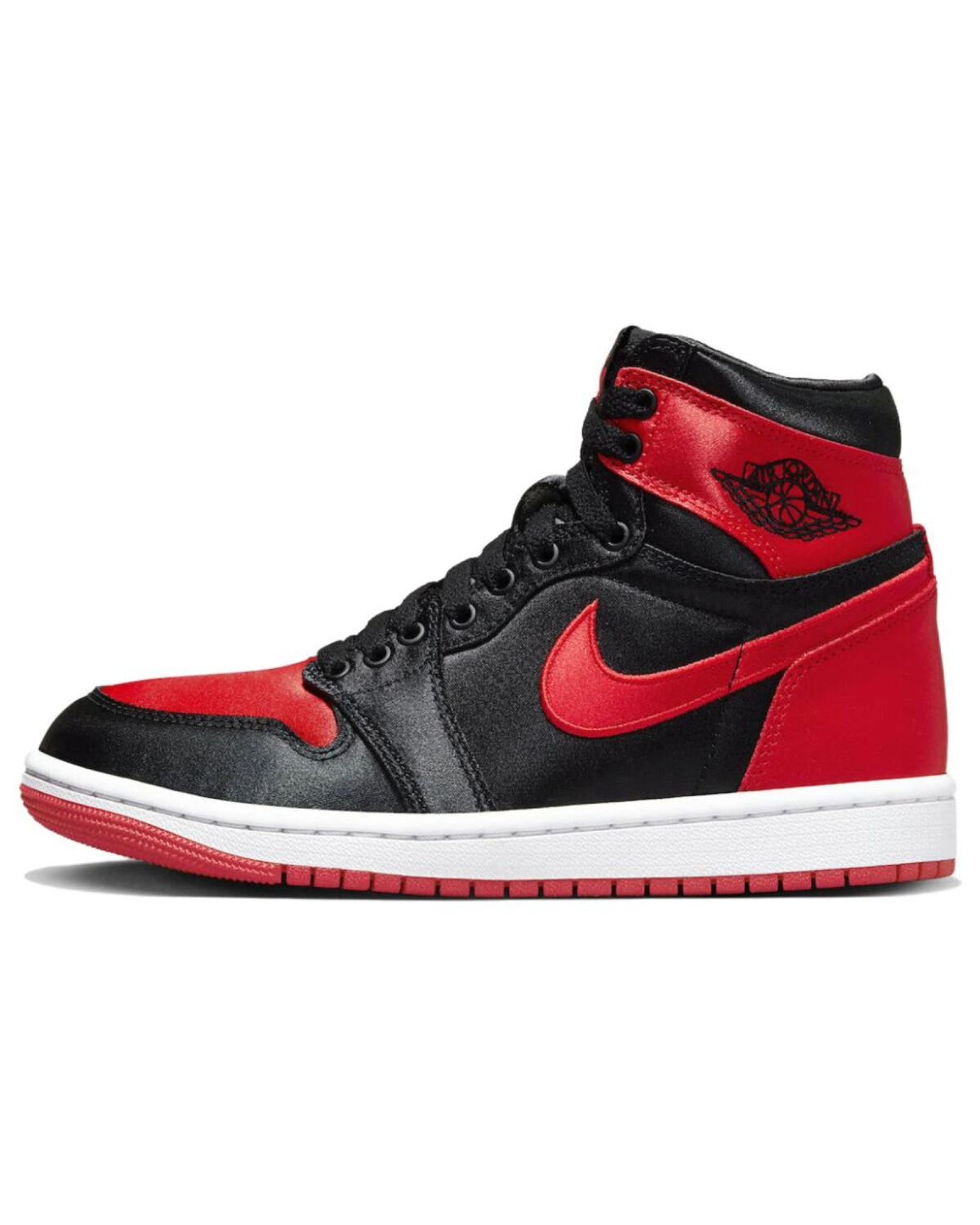 Jordan Air Jordan 1 унисекс кроссовки высокие чёрно-красные картинка