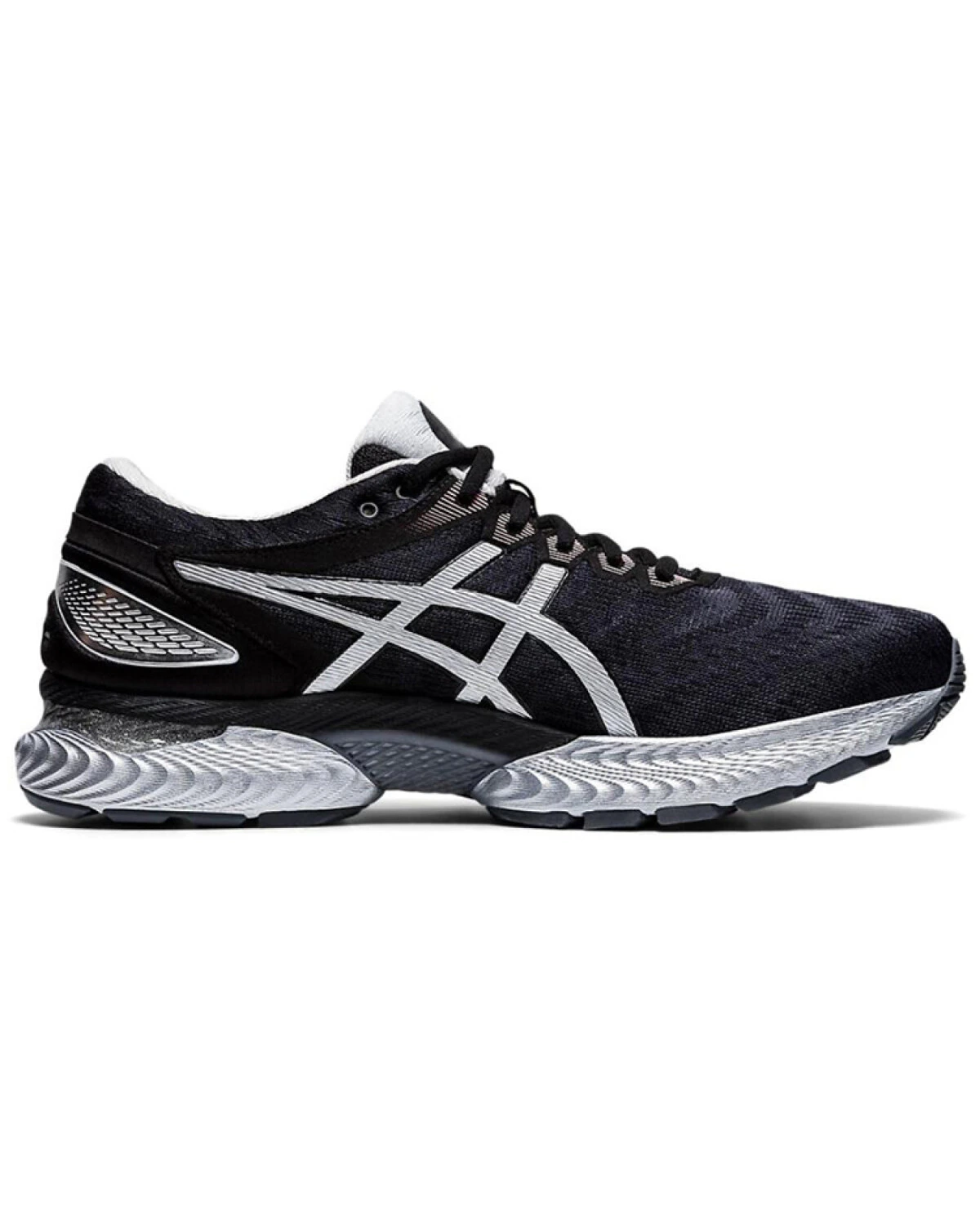 Asics GEL-Nimbus 22 мужские кроссовки для бега с амортизацией черно-серебристые картинка