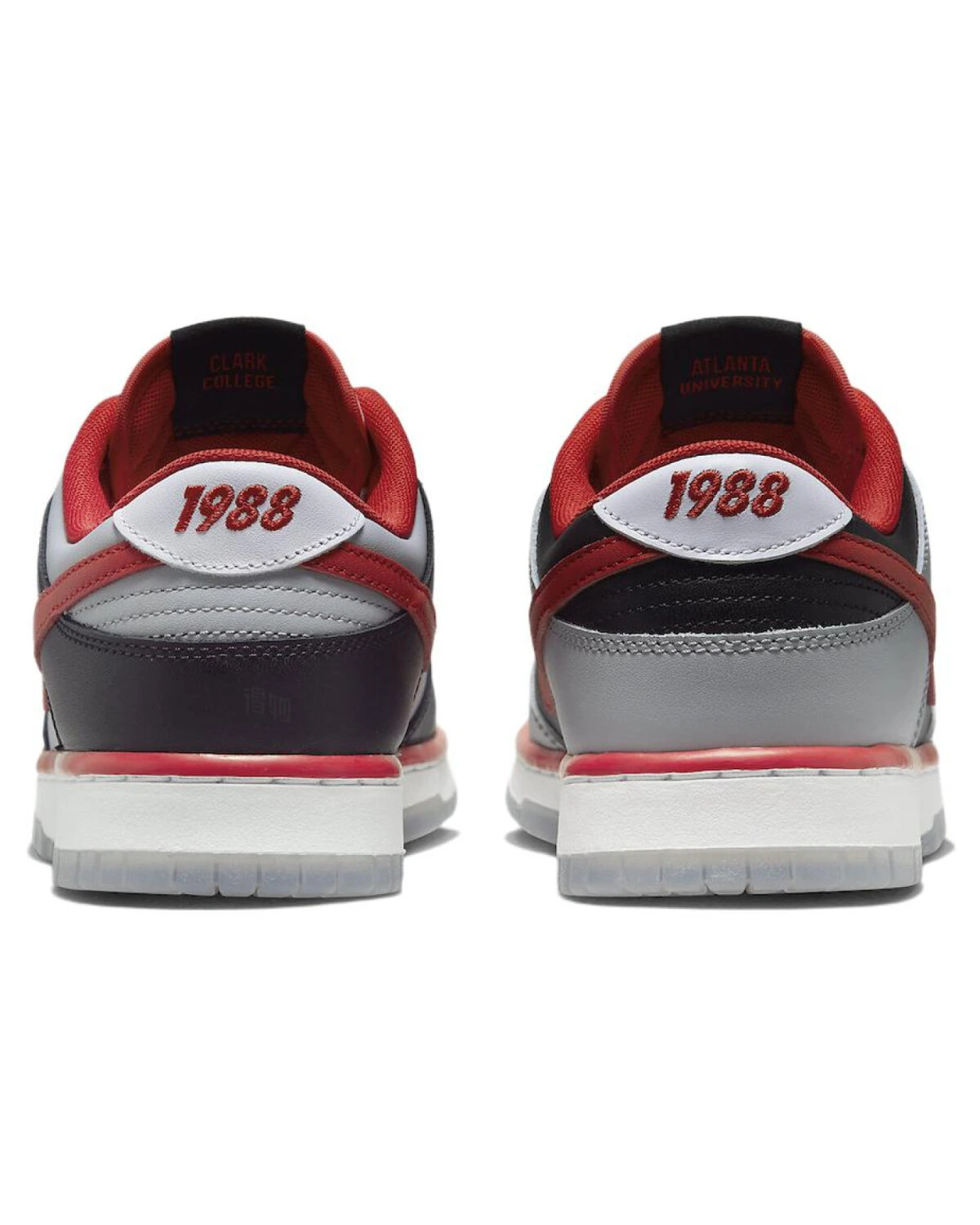 Nike Dunk "Athletics" unisex кроссовки из натуральной кожи черно-серо-красные картинка