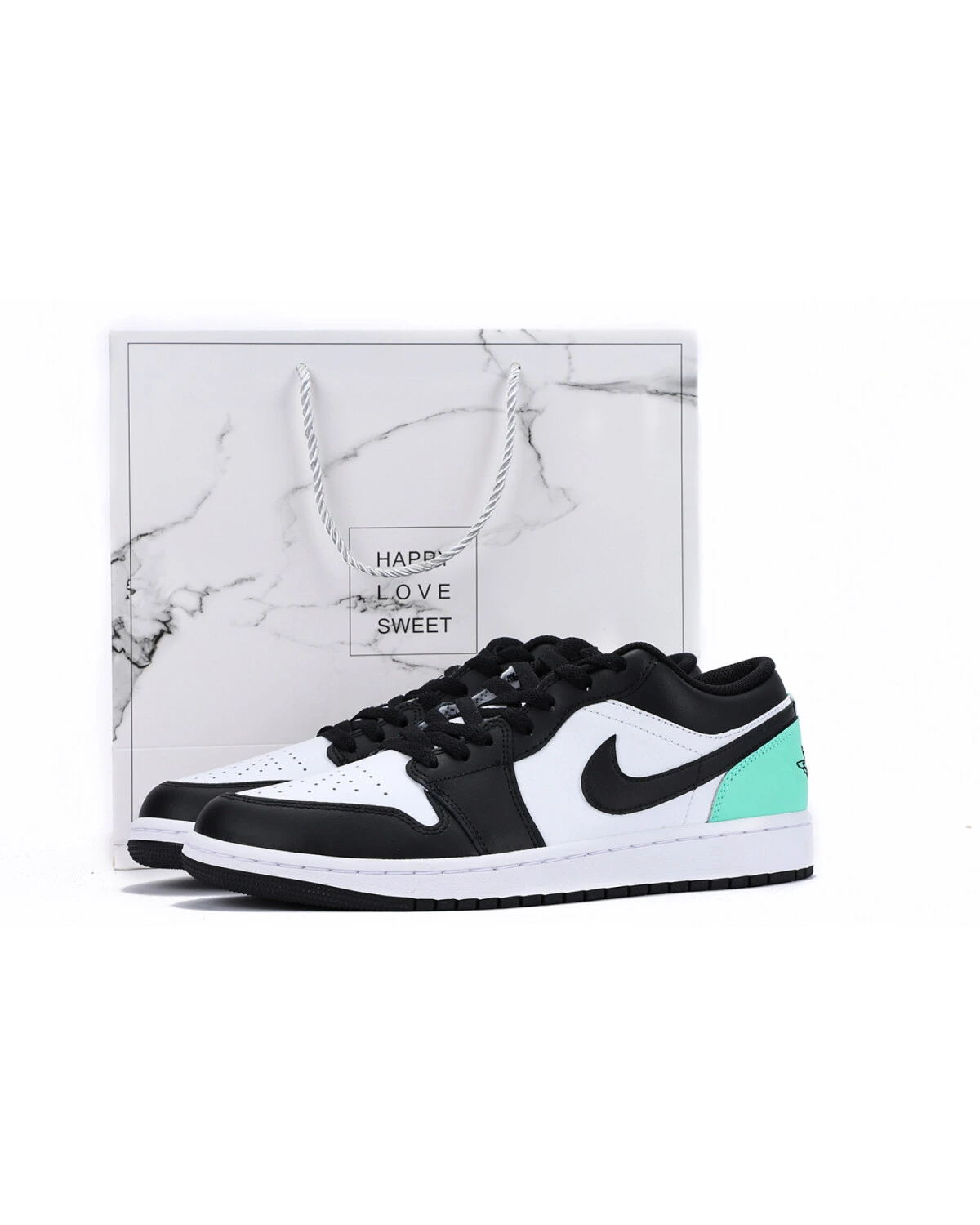 Jordan Air Jordan 1 мужские кроссовки баскетбольные черно-зеленые картинка