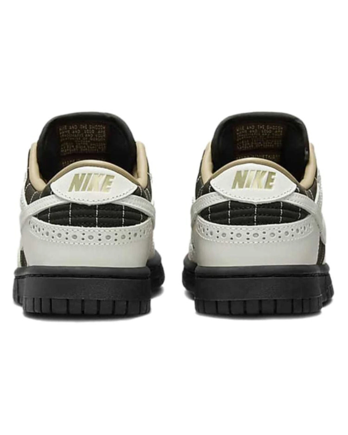 Nike Dunk унисекс кроссовки черно-белые с кожаным верхом и шнуровкой картинка