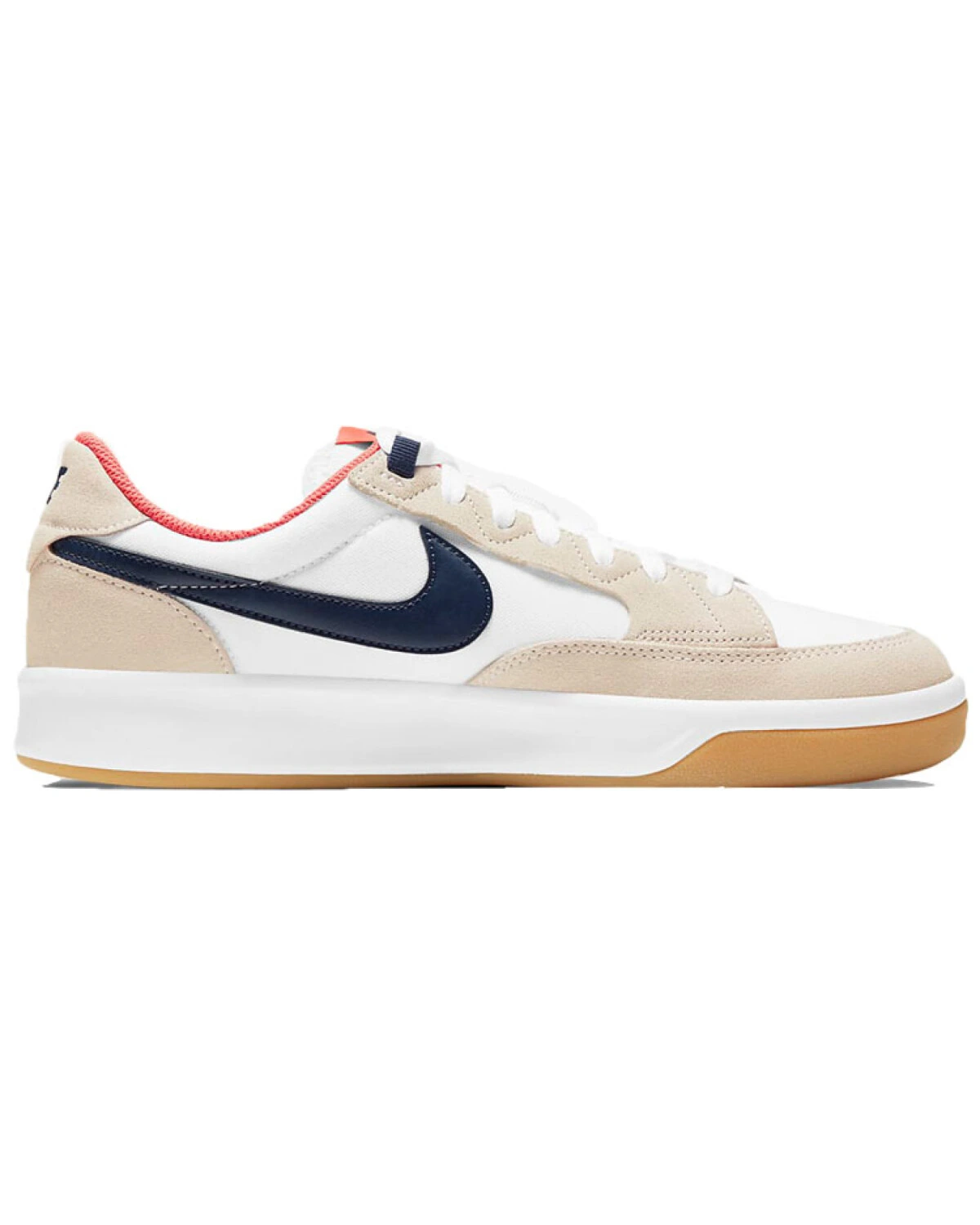 Nike SB Adversary унисекс кроссовки белые с бежевыми вставками картинка