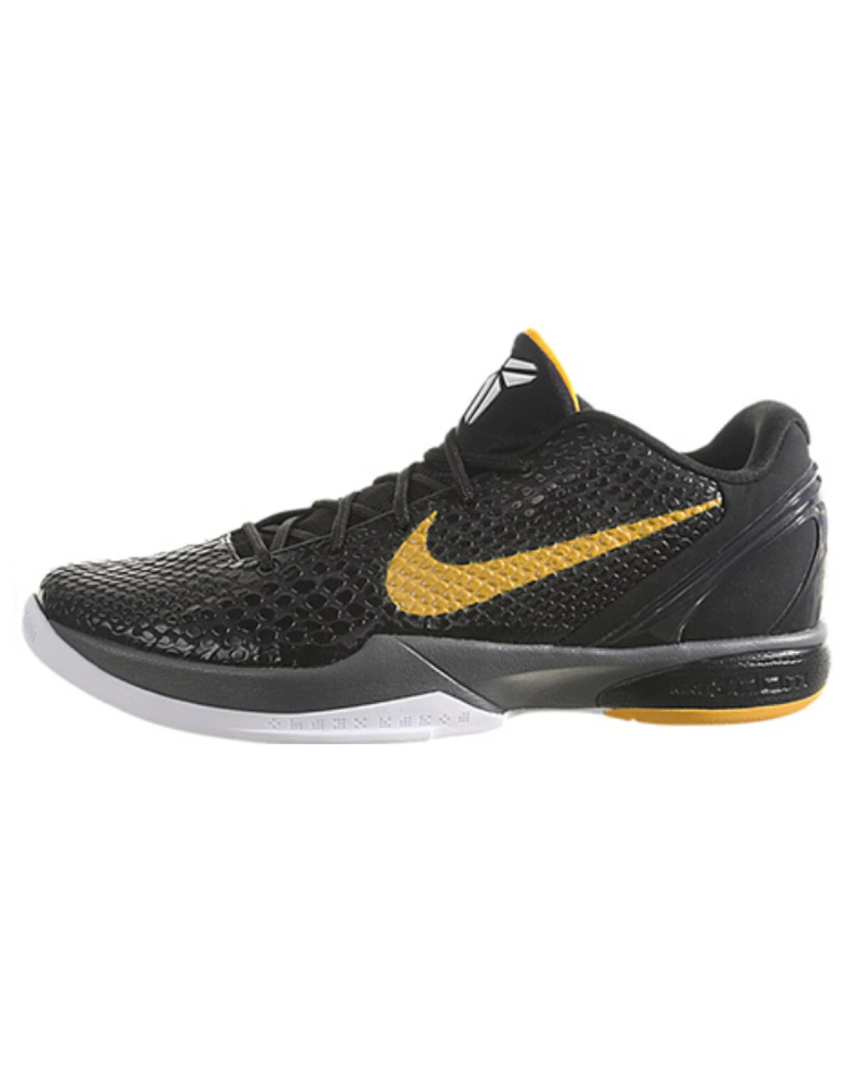 Nike Zoom Kobe 6 Black Del Sol мужские баскетбольные кроссовки черно-желтые картинка