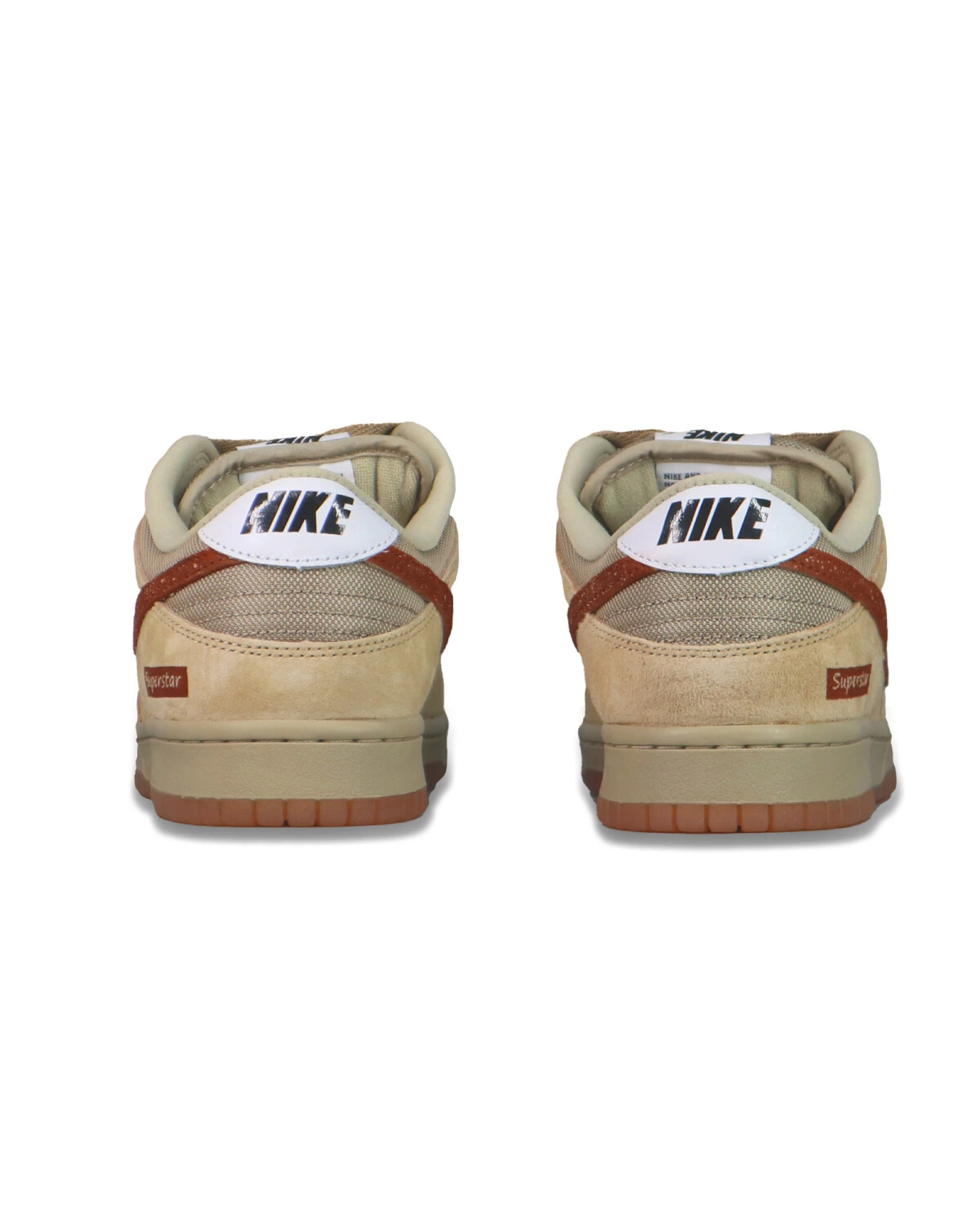 Nike Dunk SB Super unisex кроссовки коричневые с замшевой отделкой картинка